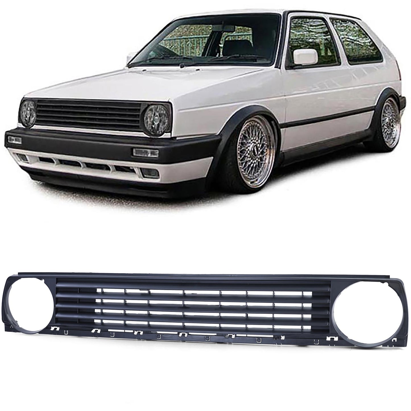 VW Golf 2 83-91 Griglia del radiatore senza emblema nera