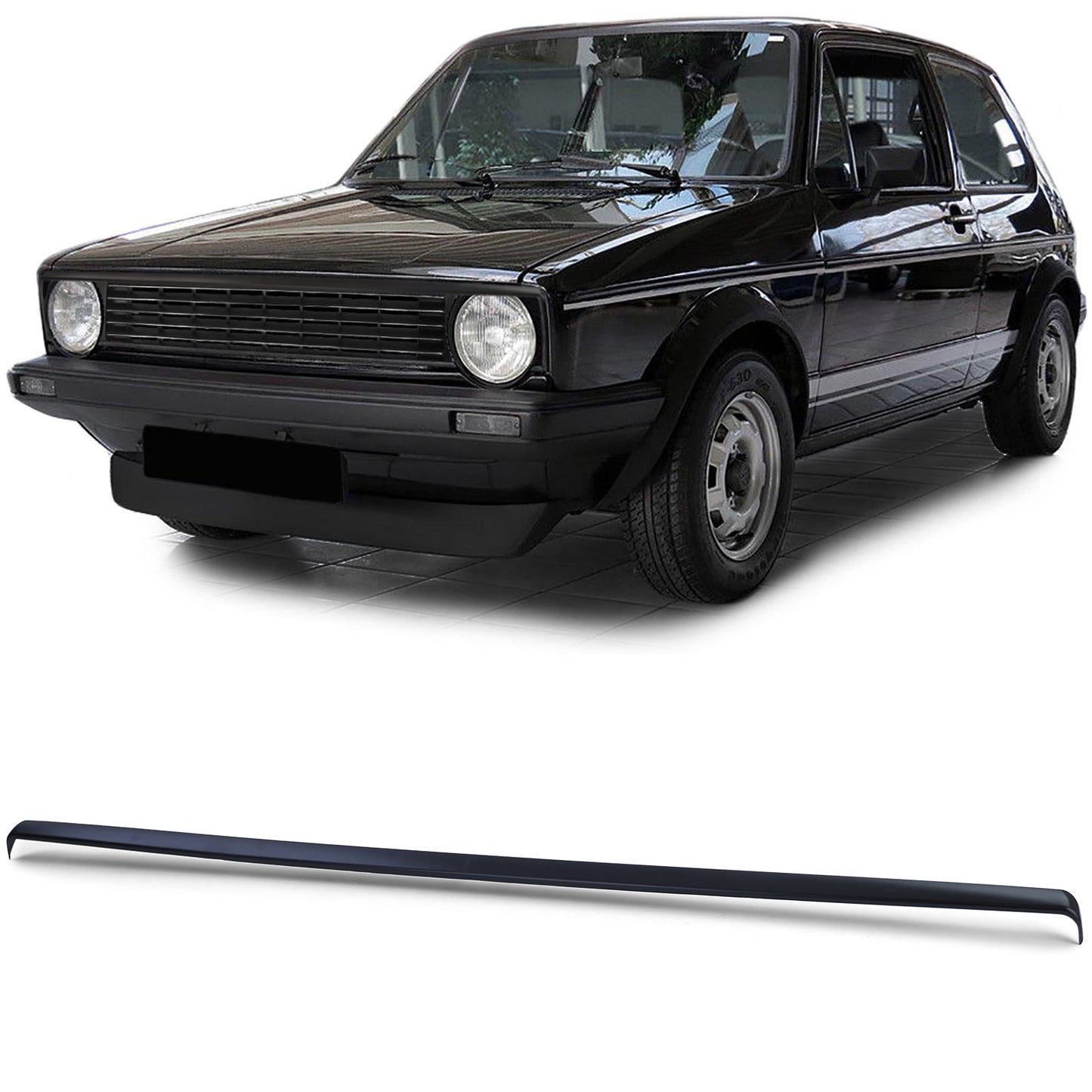 VW Golf 1 Cabrio 74-89 Caddy 82-92 Griglia spoiler faro striscia nera