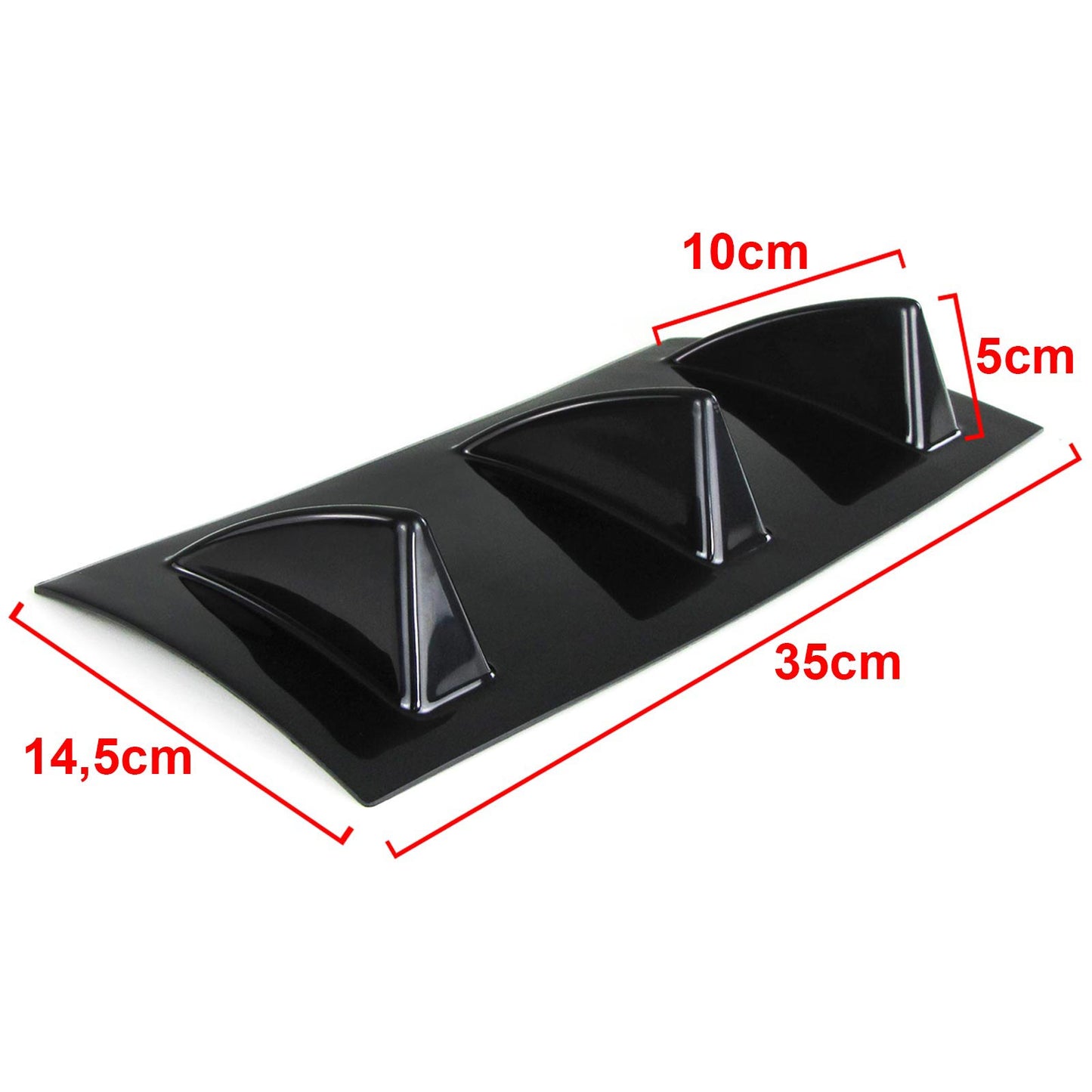 Diffusore posteriore universale per paraurti posteriore con 6 alette verniciabile