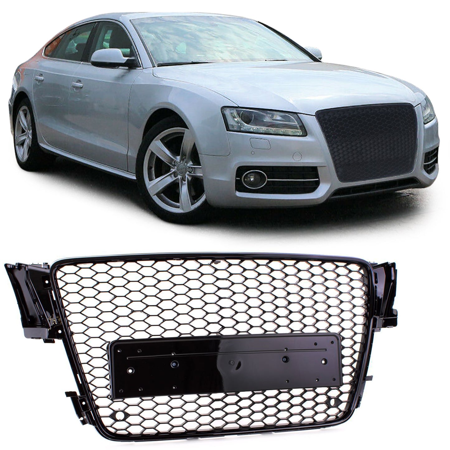 Audi A5 8T 07-11 Griglia radiatore sportiva nera lucida