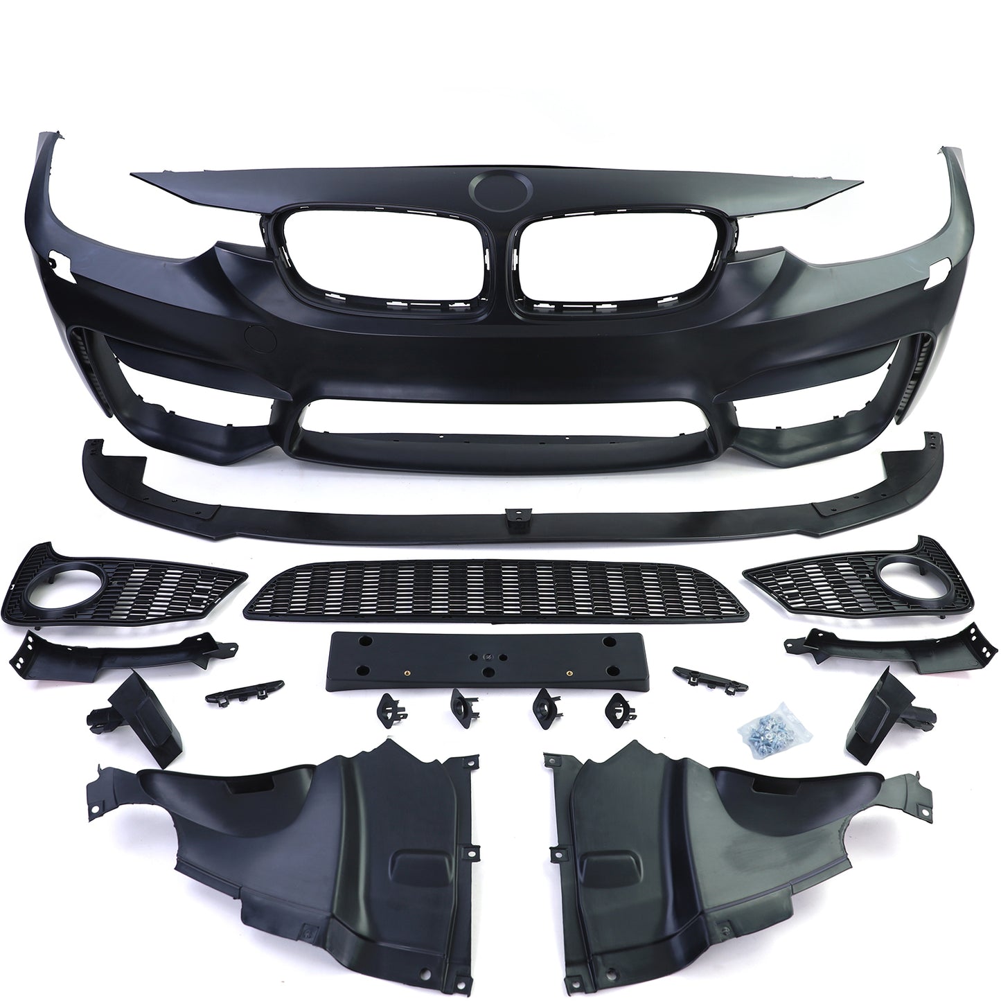 BMW Serie 3 F30 F31 F80 11-19 Paraurti anteriore M + Splitter spoiler anteriore
