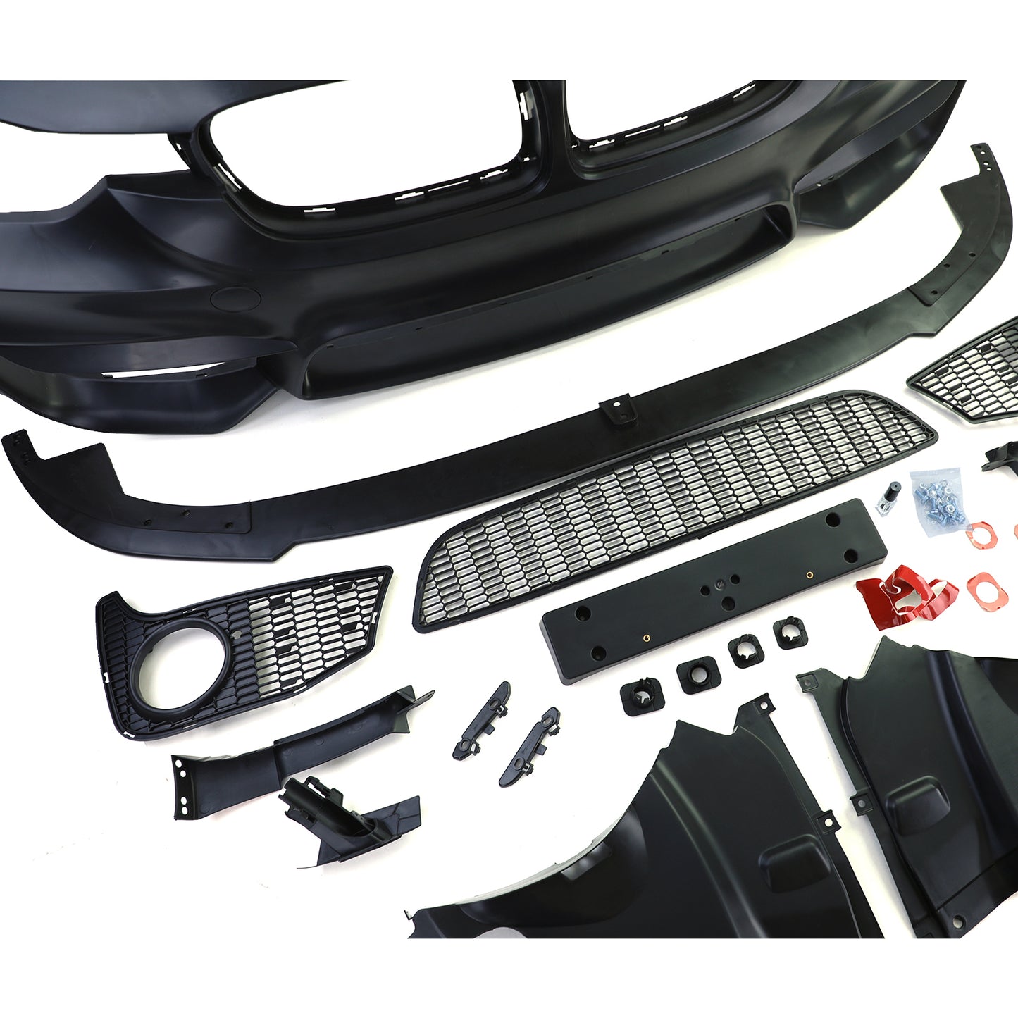 BMW Serie 3 F30 F31 F80 11-19 Paraurti anteriore M + Splitter spoiler anteriore