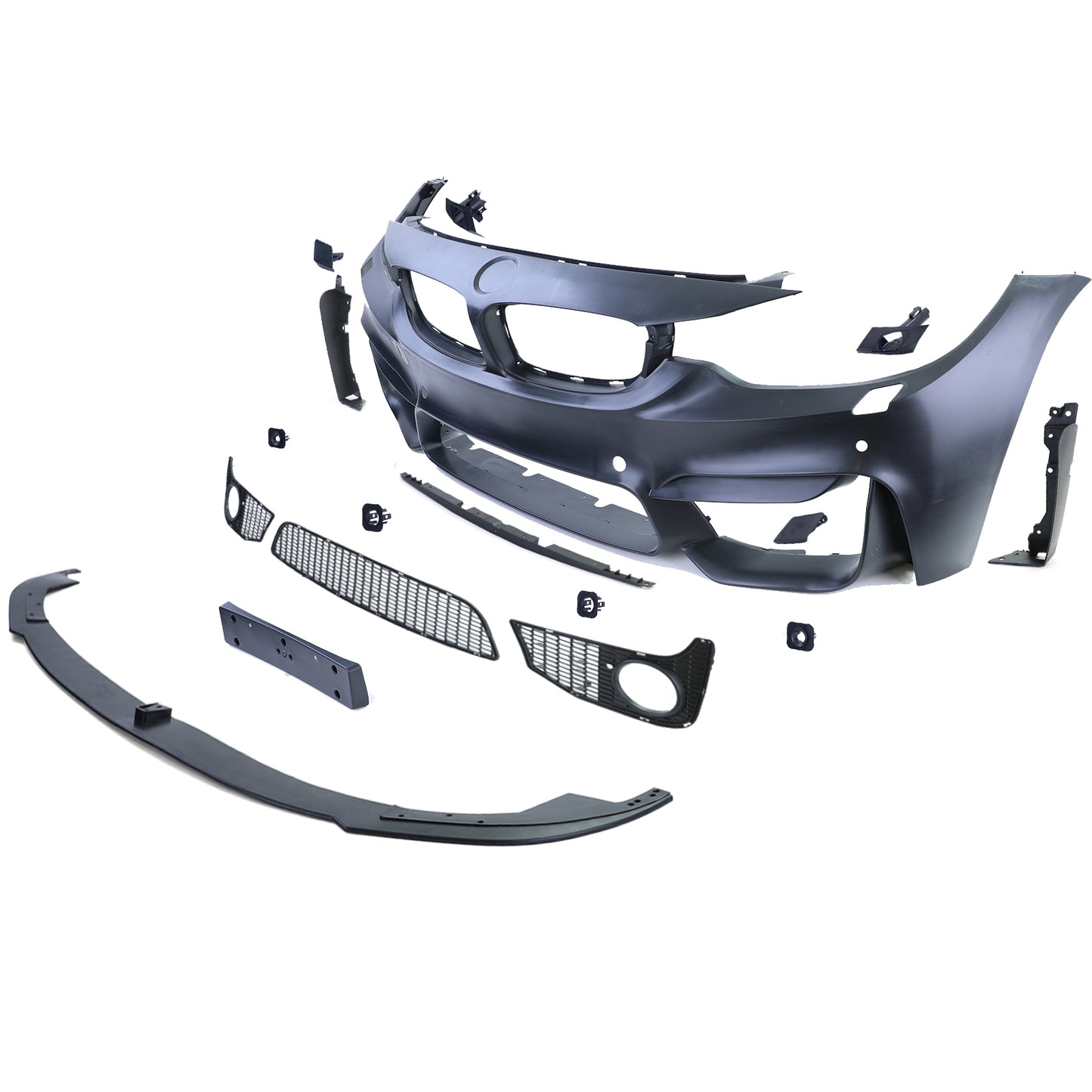 BMW Serie 4 F32 F33 F36 Paraurti M+ labbro dello spoiler performance opaco Completo