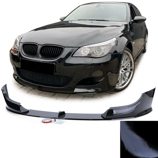 BMW Serie 5 E60 E61 Spoiler anteriore Sport Performance labbro nero lucido