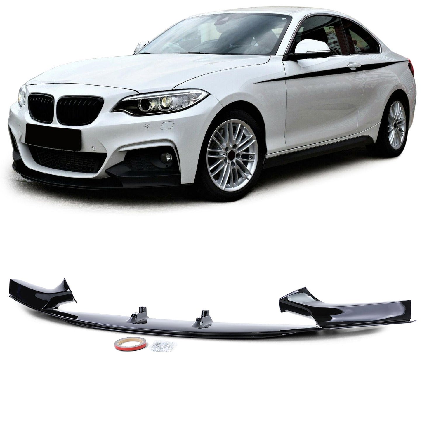BMW Serie 2 F22 F23 con pacchetto M Spoiler anteriore Splitter Intero