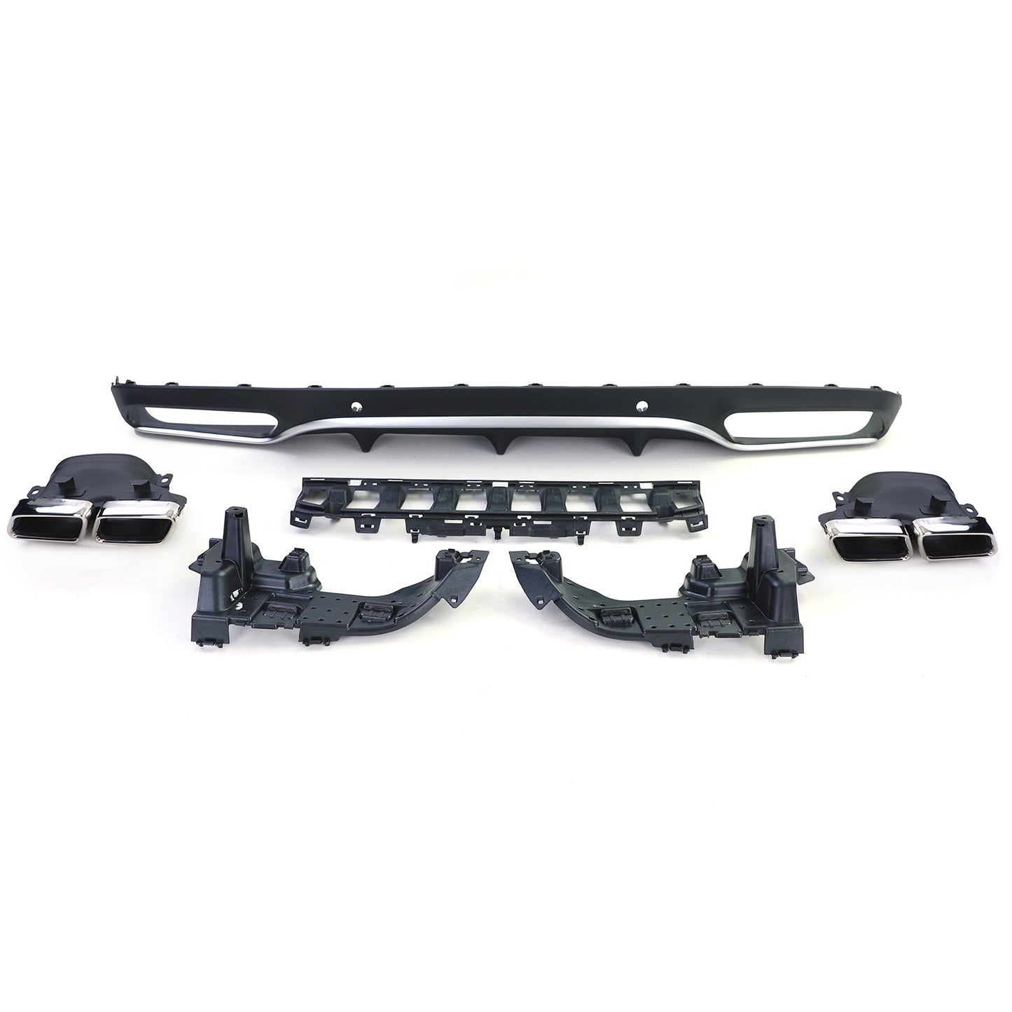 Mercedes C C205 Coupe 15-18 Diffusore posteriore sportivo con terminali di scarico