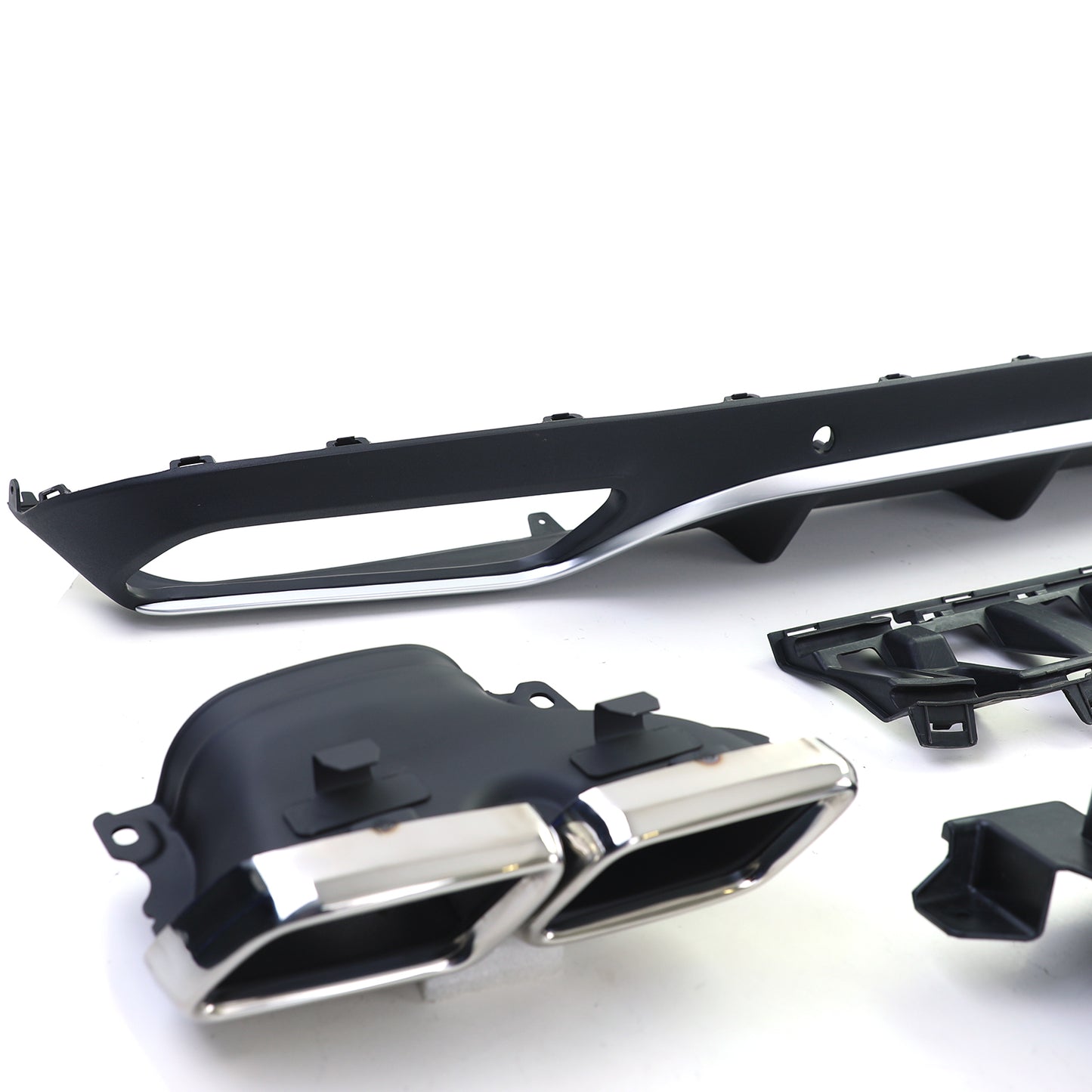 Mercedes C C205 Coupe 15-18 Diffusore posteriore sportivo con terminali di scarico