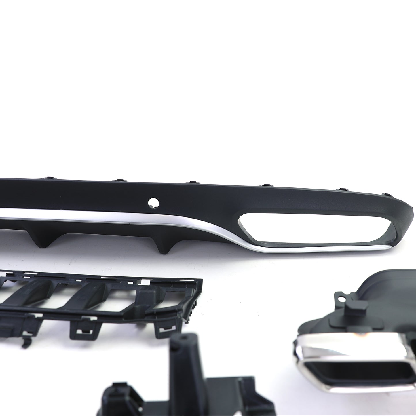 Mercedes C C205 Coupe 15-18 Diffusore posteriore sportivo con terminali di scarico