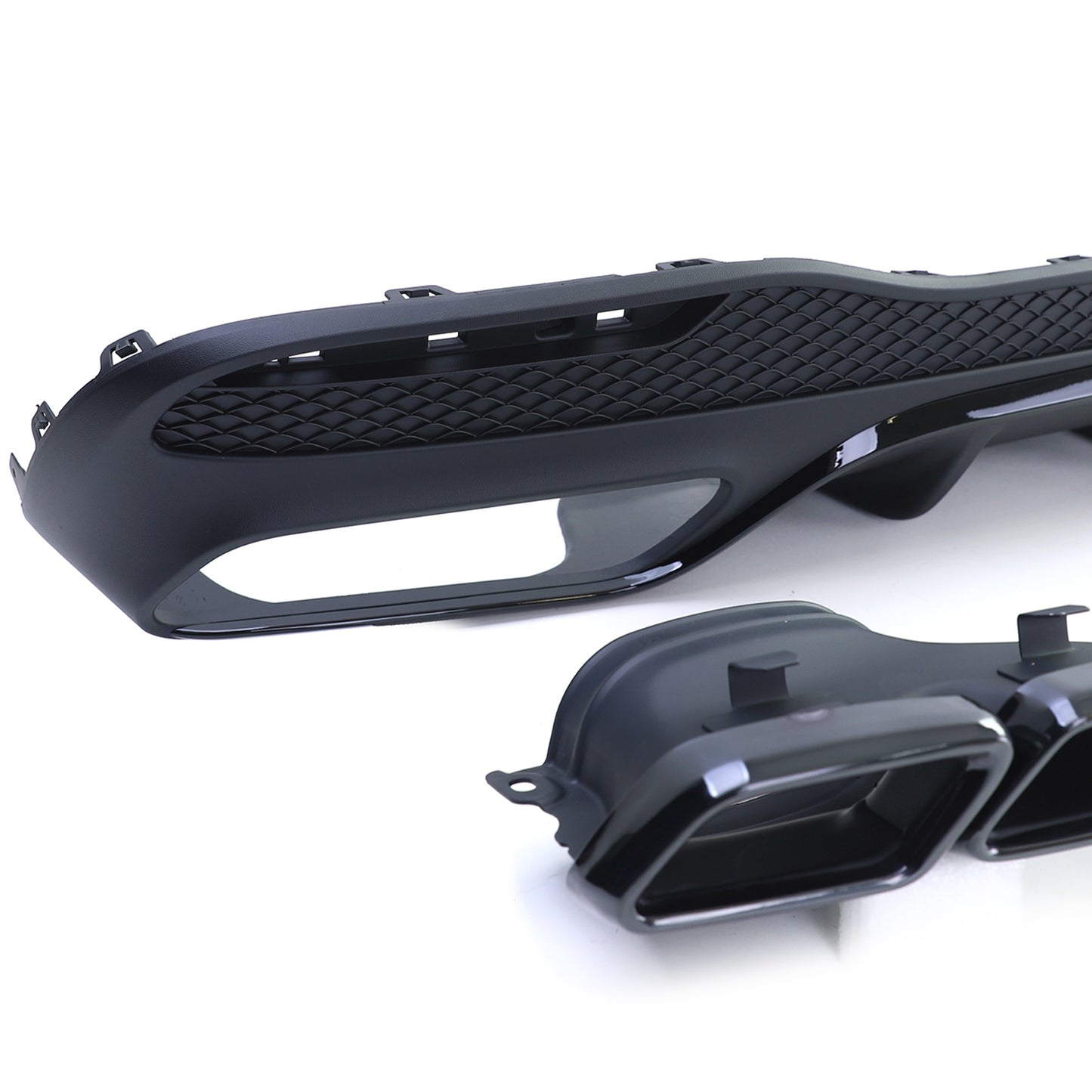 Mercedes GLE W166 15-18 Diffusore posteriore sportivo con doppi terminali neri