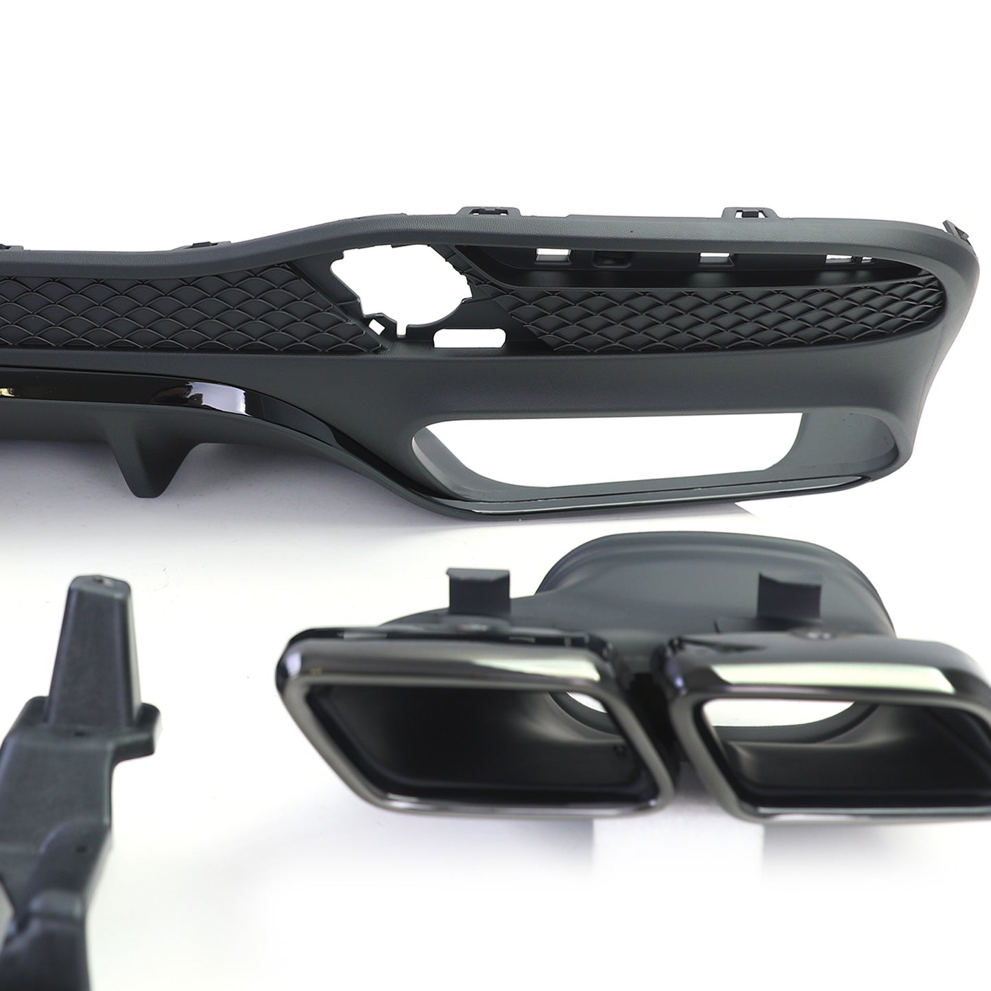 Mercedes GLE W166 15-18 Diffusore posteriore sportivo con doppi terminali neri