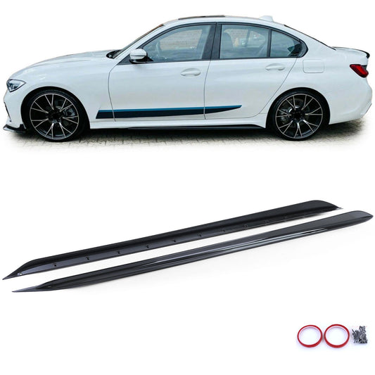 BMW serie 3 G20 G21 dal 18 Attacco minigonne laterali nero lucido
