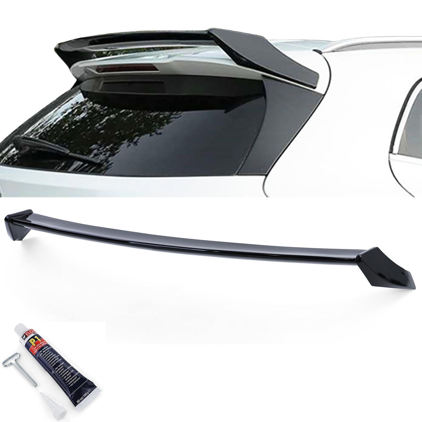 Mercedes GLA X156 13-20 Spoiler tetto sportivo nero lucido