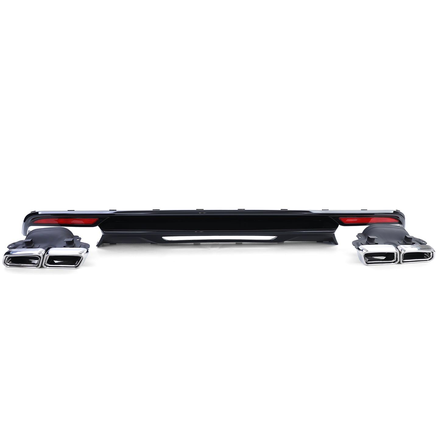 Mercedes Classe S W222 13-17 Diffusore posteriore sportivo nero lucido con terminali di scarico
