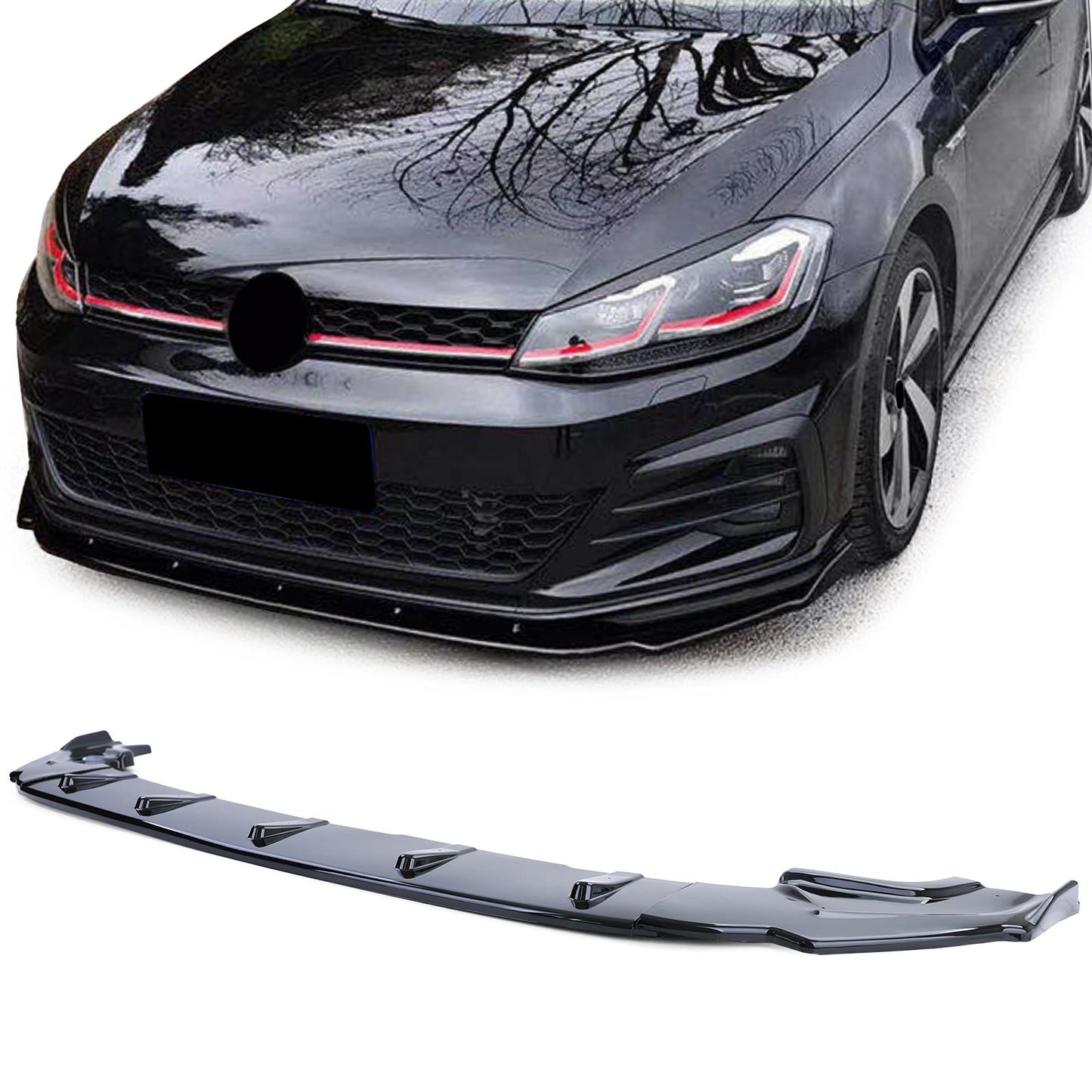 VW Golf 7 GTI 13-20 CUP spoiler anteriore nero lucido