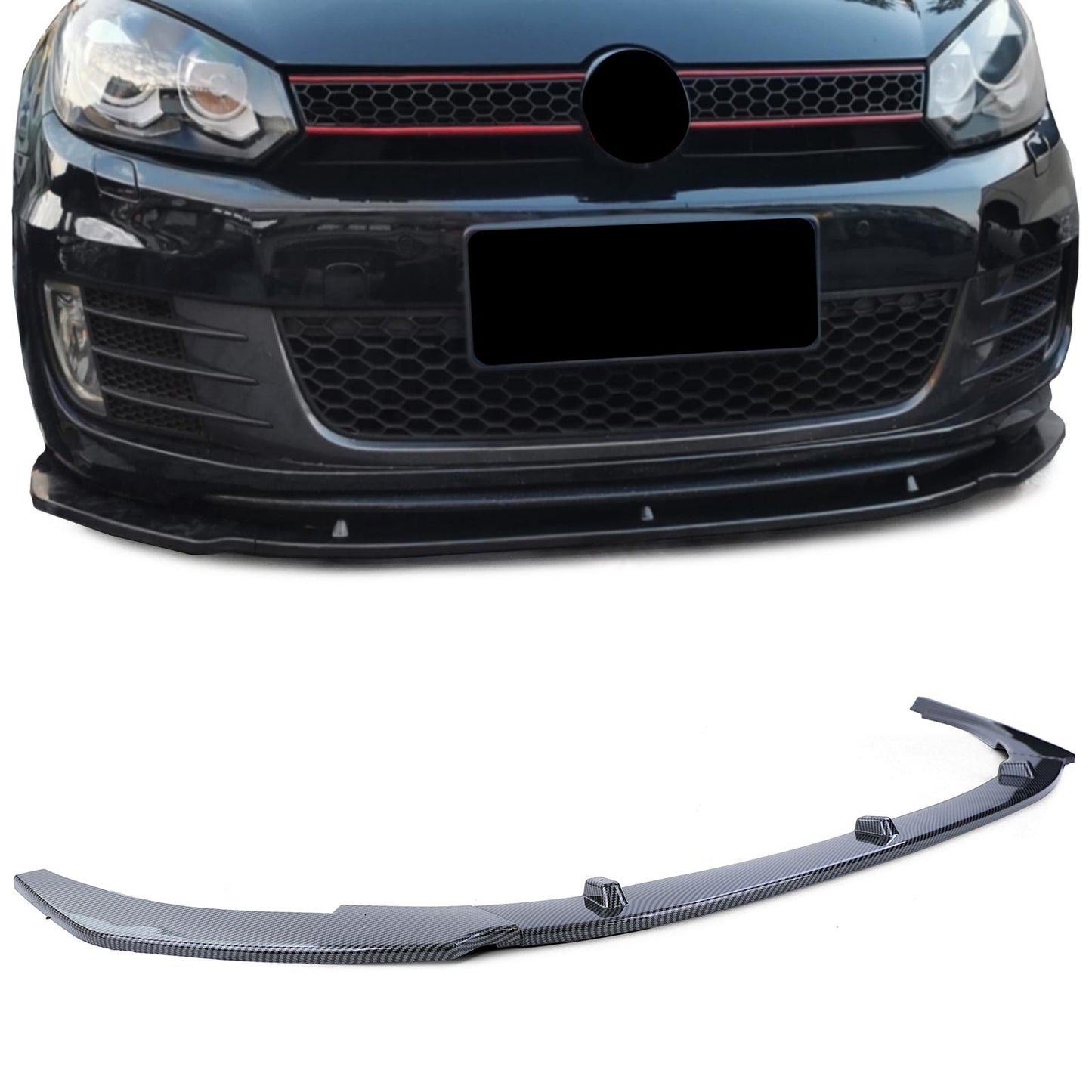 VW Golf 6 GTI 09-13 Labbro dello spoiler anteriore RS in carbonio