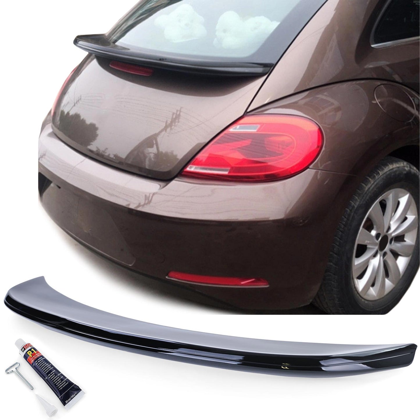 VW Beetle 5C 11-19 Spoiler posteriore sportivo labbro dello spoiler nero lucido