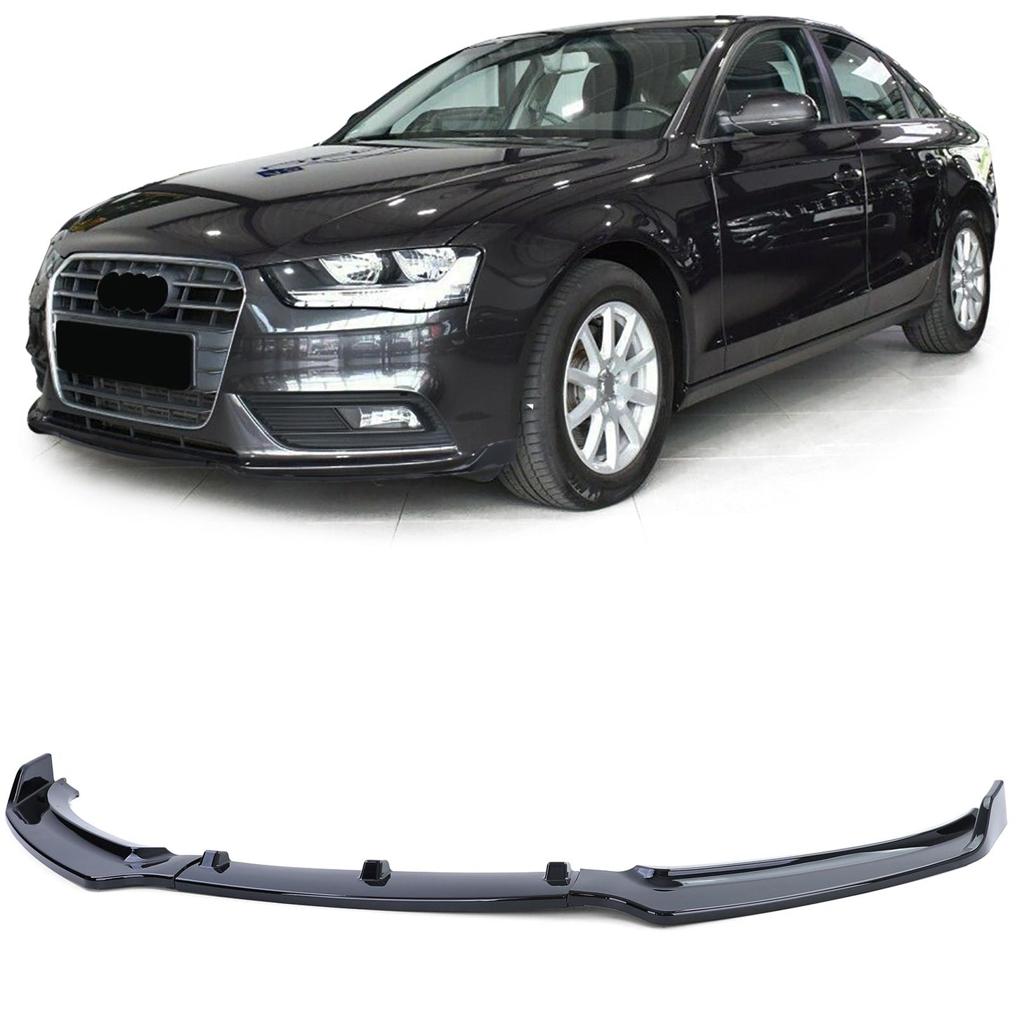 Audi A4 B8 8K 11-15 Facelift Spoiler anteriore labbro paraurti nero lucido
