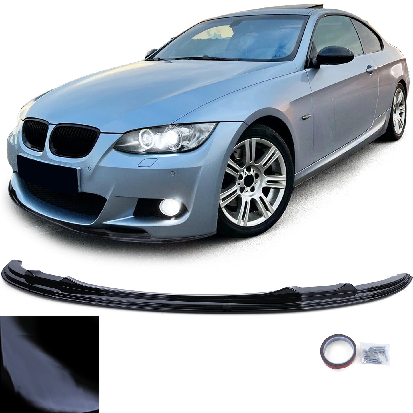 BMW serie 3 E92 E93 06-10 Spoiler anteriore labbro performance nero lucido