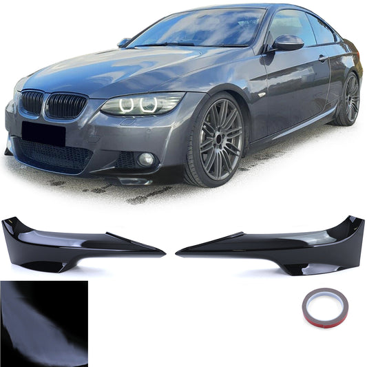 BMW serie 3 E92 E93 06-10 Splitter angoli spoiler anteriore nero lucido