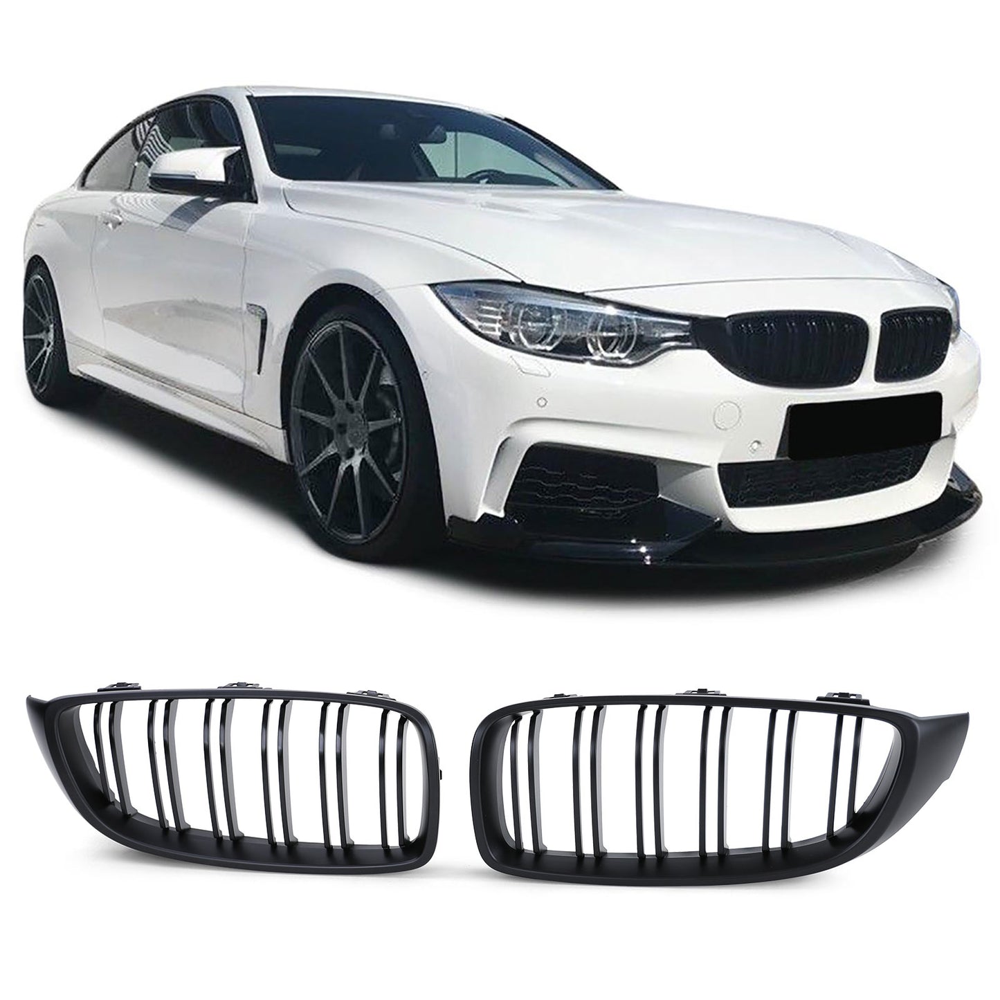 BMW serie 4 F32 F33 F36 Griglia sportiva a doppia barra Performance Matt