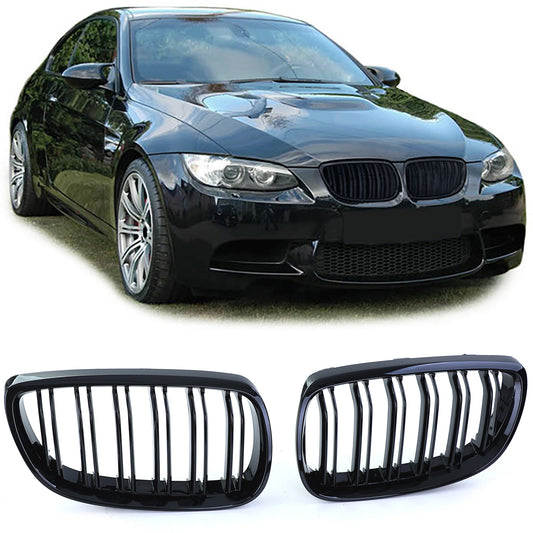 BMW serie 3 E92 E93 06-09 Griglia radiatore sportiva doppia barra Performance lucida
