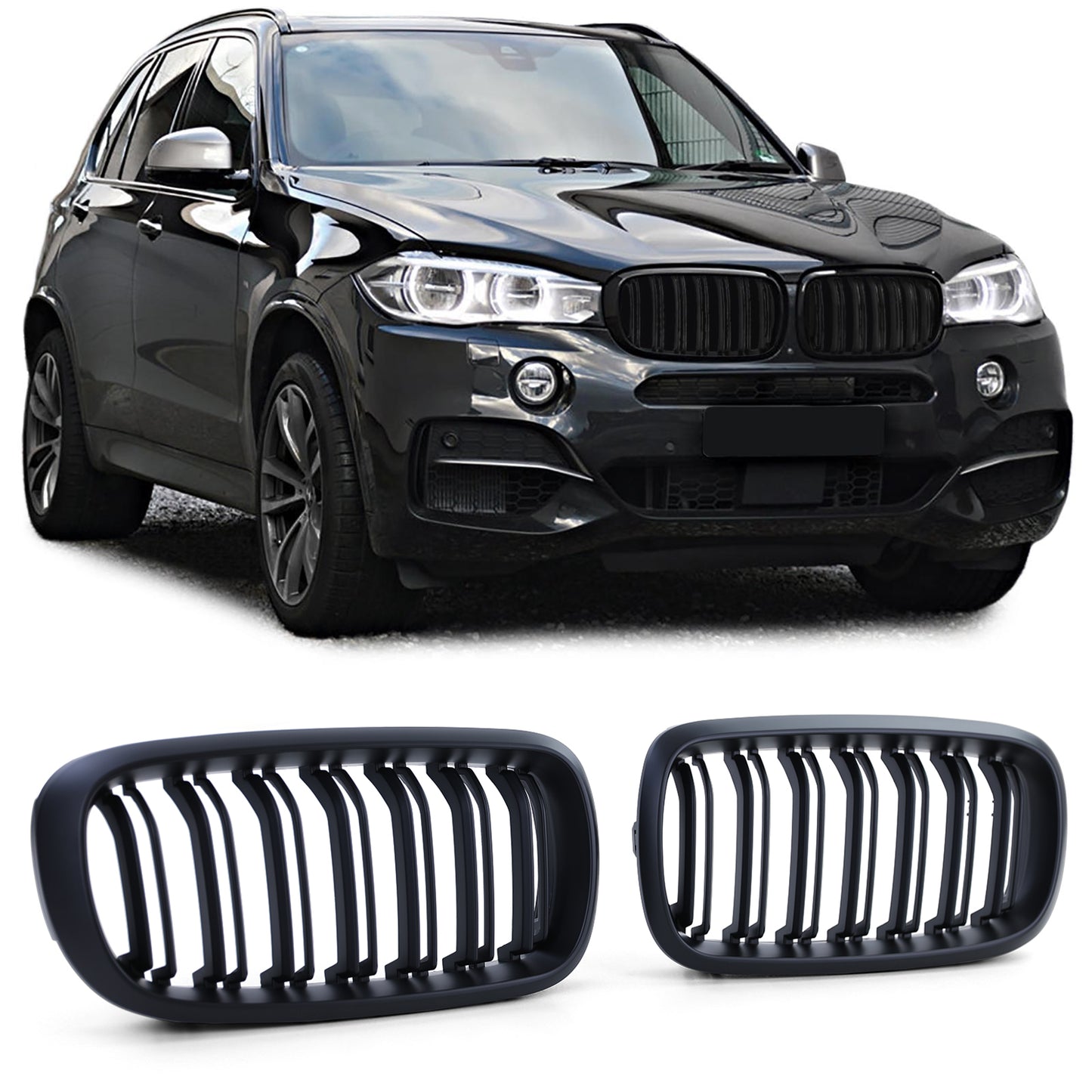 BMW X5 F15 X6 F16 Griglia radiatore sportiva doppia barra Performance opaca