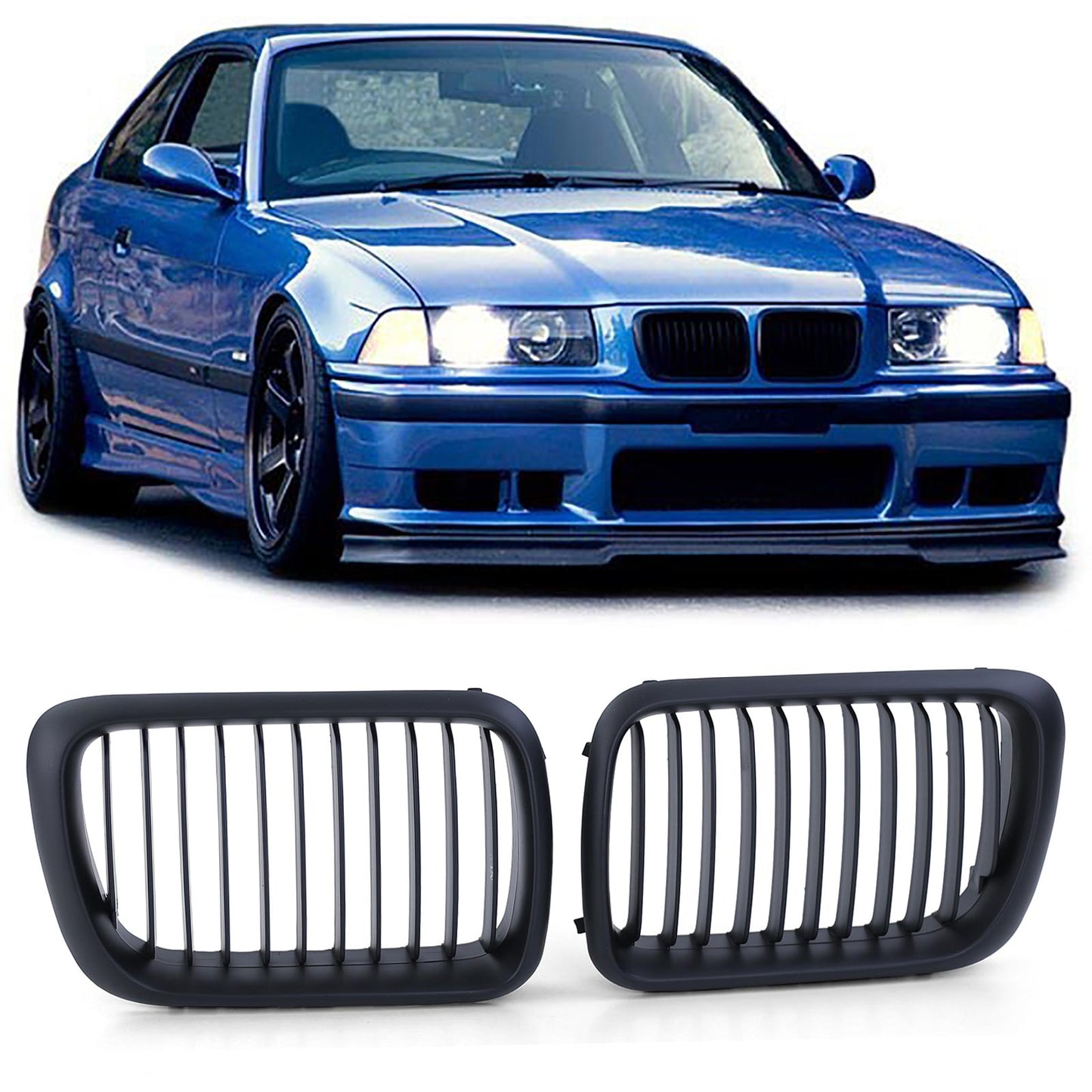 BMW Serie 3 E36 Facelift 96-99 Griglia sportiva Performance opaca adatta