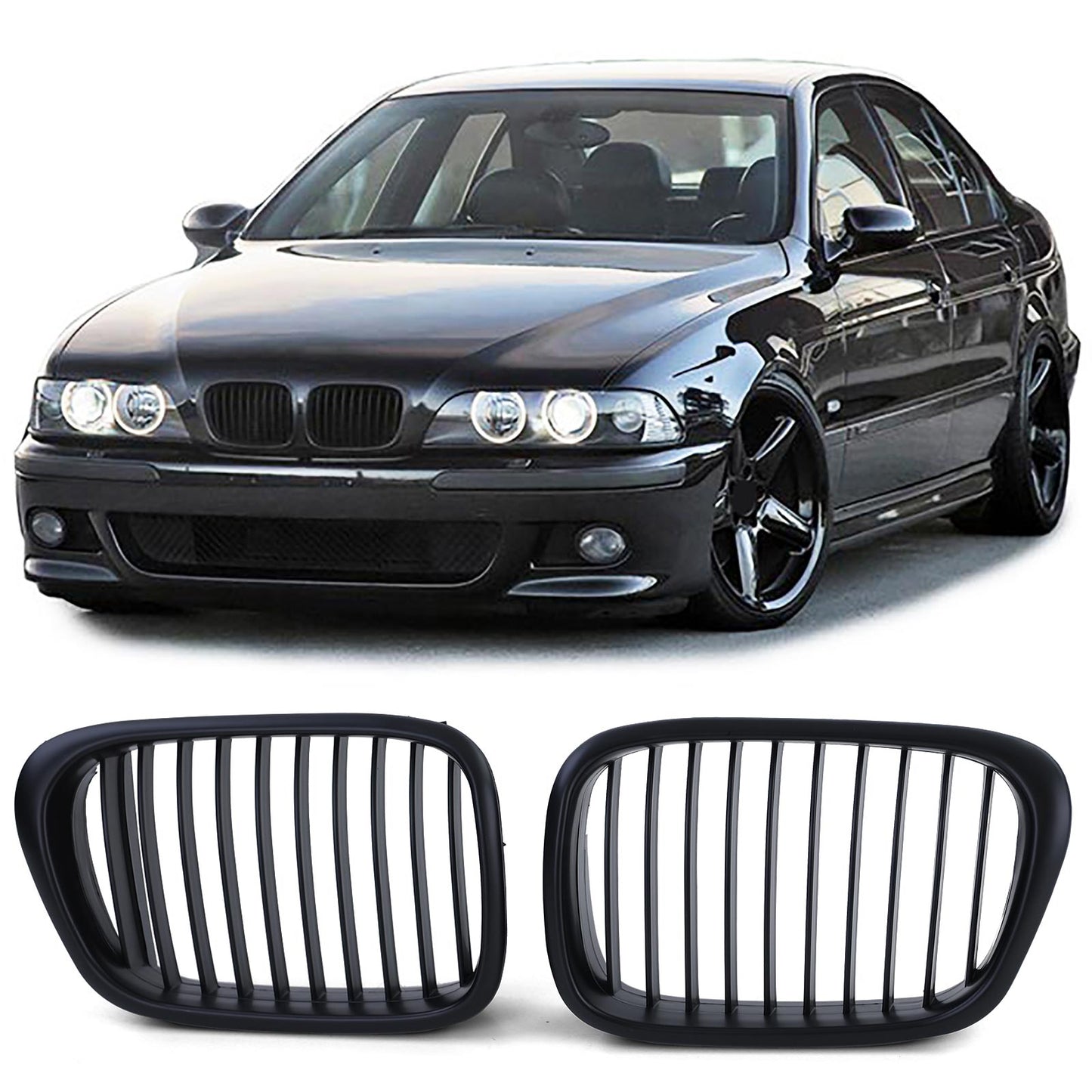 BMW Serie 5 E39 95-03 Grigliasportiva Performance nera opaca Barra Singola