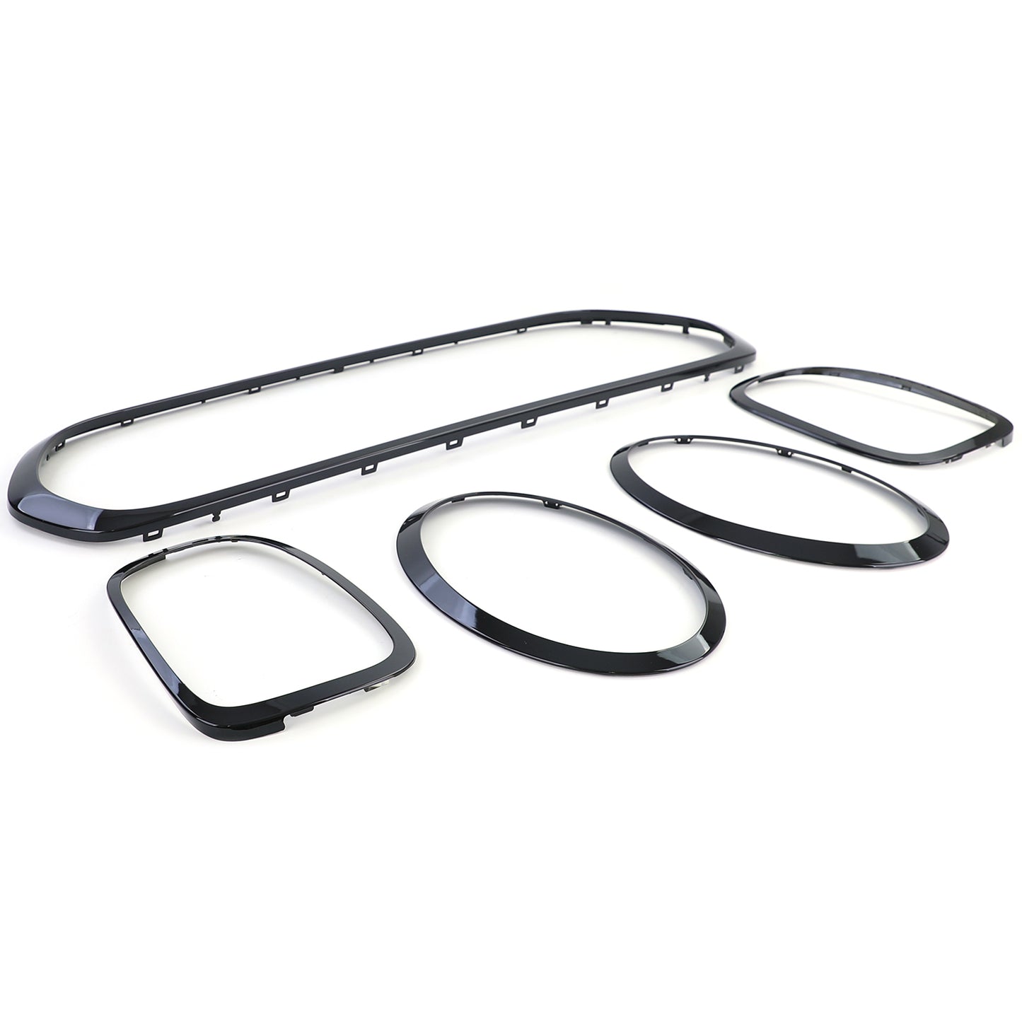 Mini F55 F56 F57 Fari Fanali Posteriori Griglia Telaio Nero Lucido