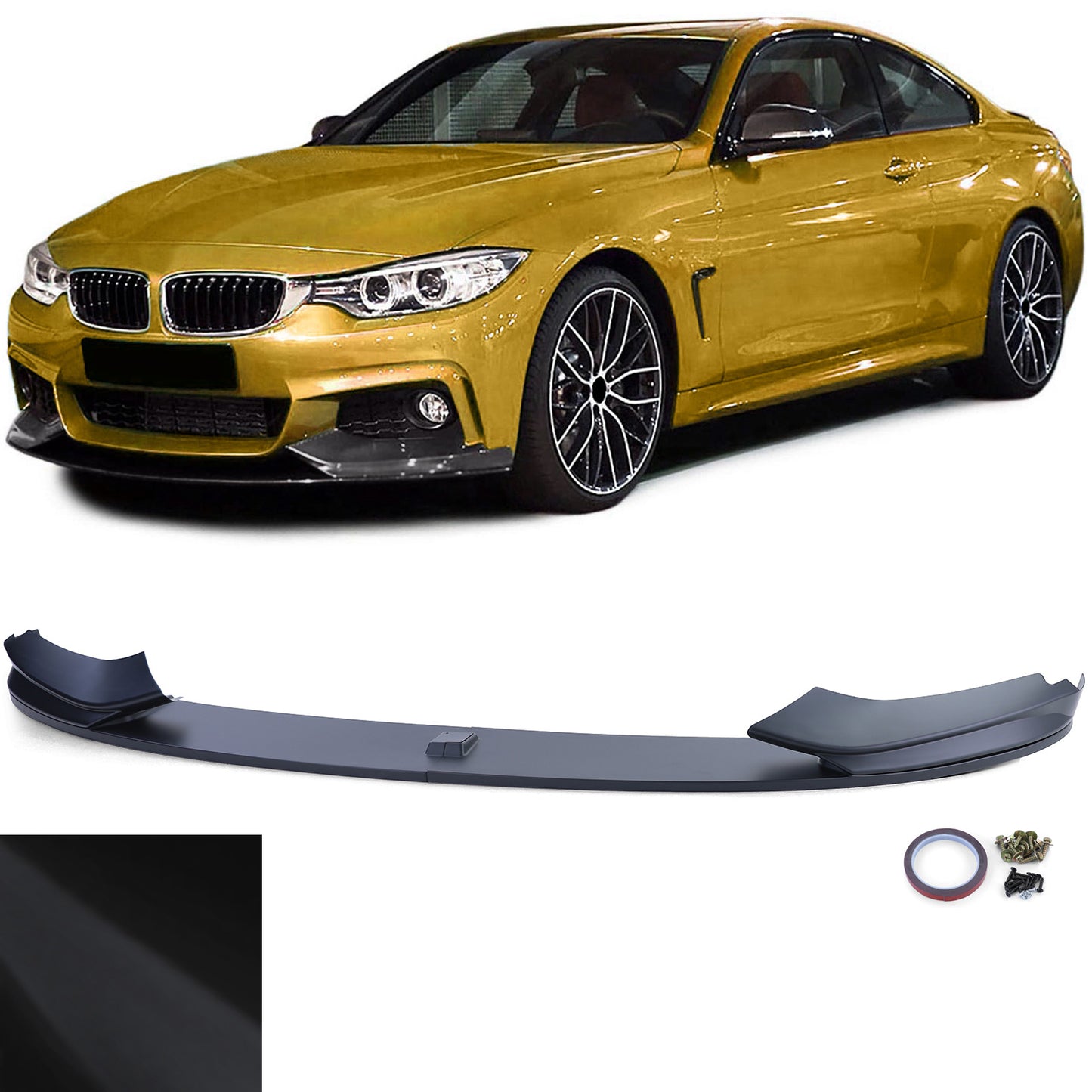 BMW Serie 4 F32 F33 F36 dal 13 abbro dello spoiler anteriore Performance opaco