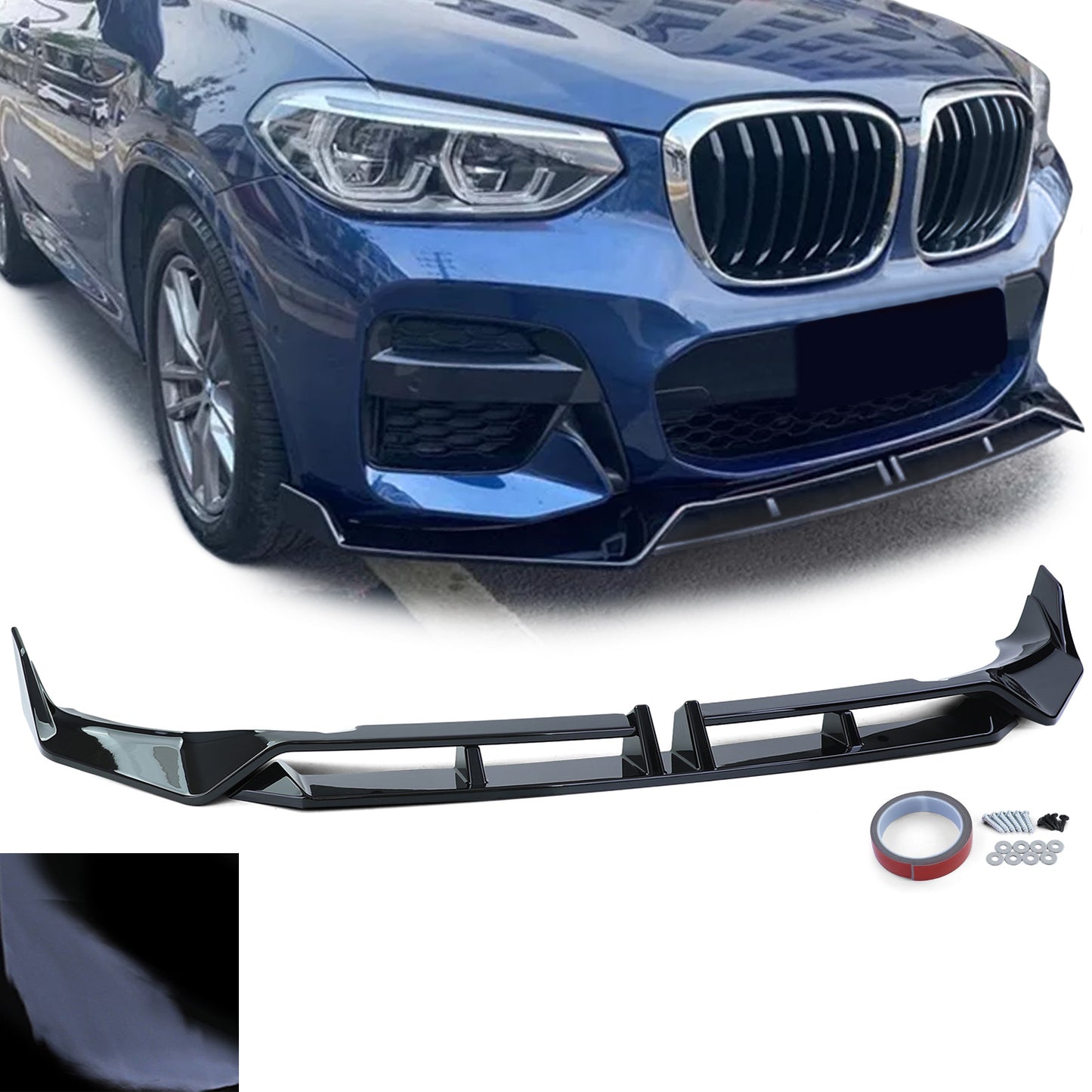 BMW X3 G01 dal 21 Spoiler anteriore labbro performance nero lucido