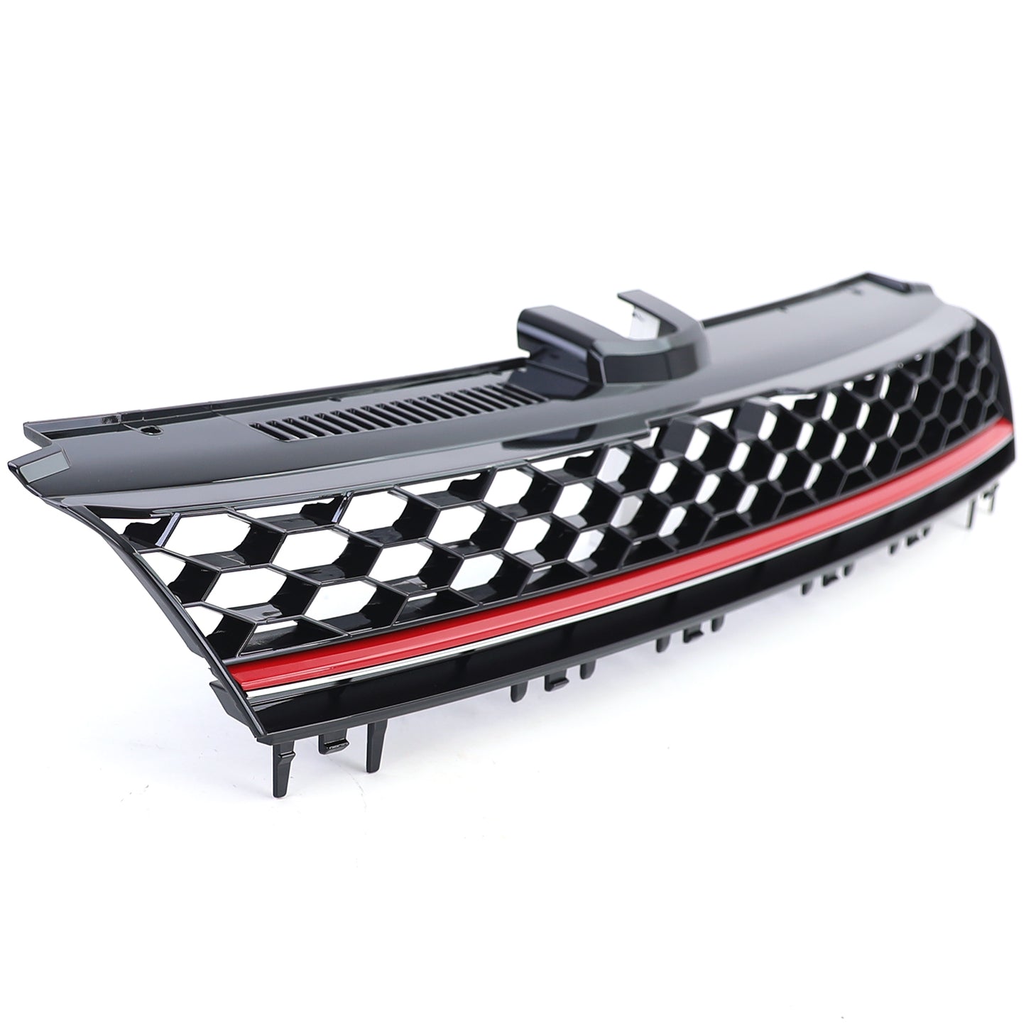 VW Golf 7 12-17 Griglia sportiva a nido d'ape senza stemma nero lucido