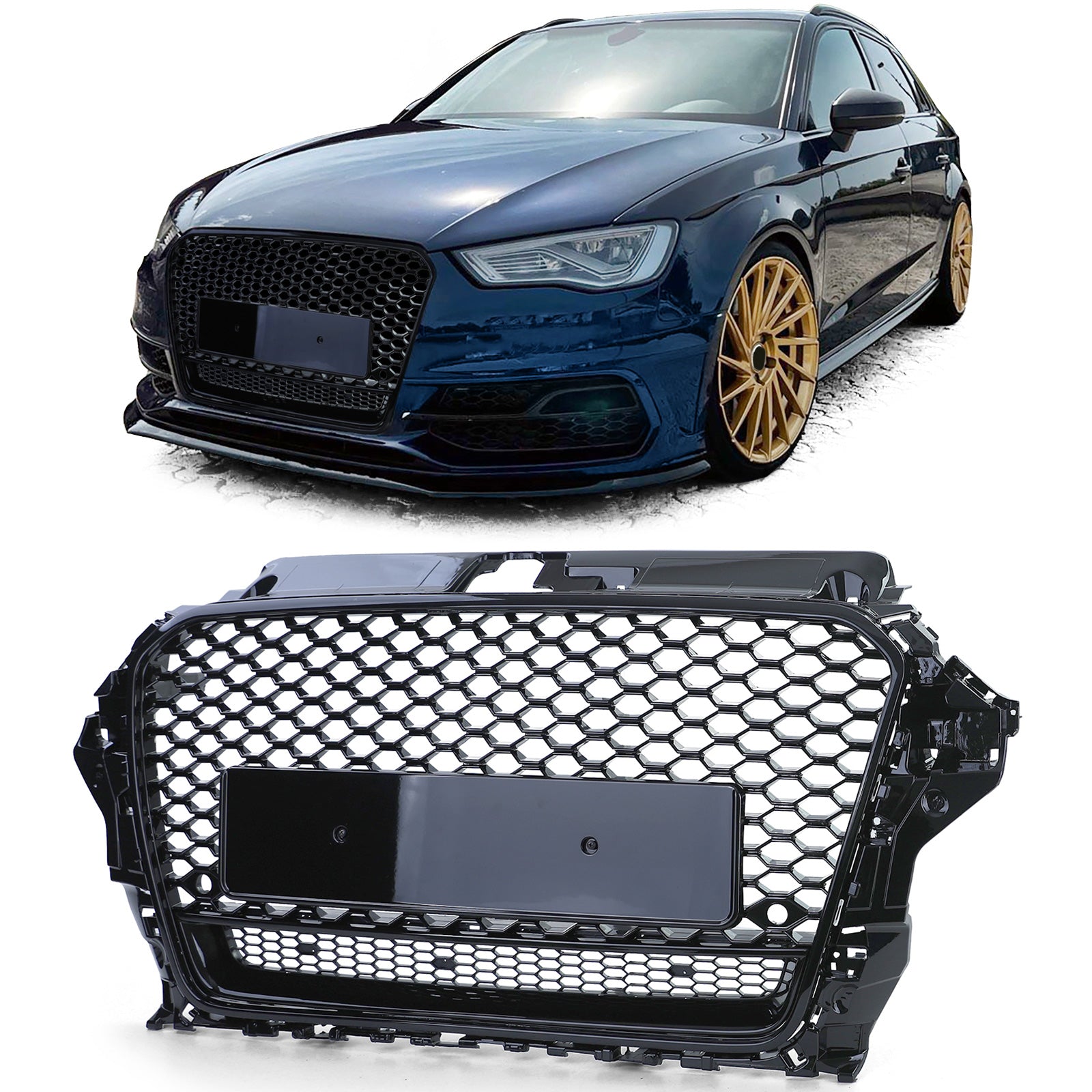 AggAuto - Griglia universale per auto in lega di alluminio, foro a nido d'ape da 4 x 8 mm, estensibile e universale, 100 x 33 cm, argento AggAuto - Griglia universale per auto in lega di alluminio, foro a nido d'ape da 4 x 8 mm, estensibile e universale, 100 x 33 cm, argento