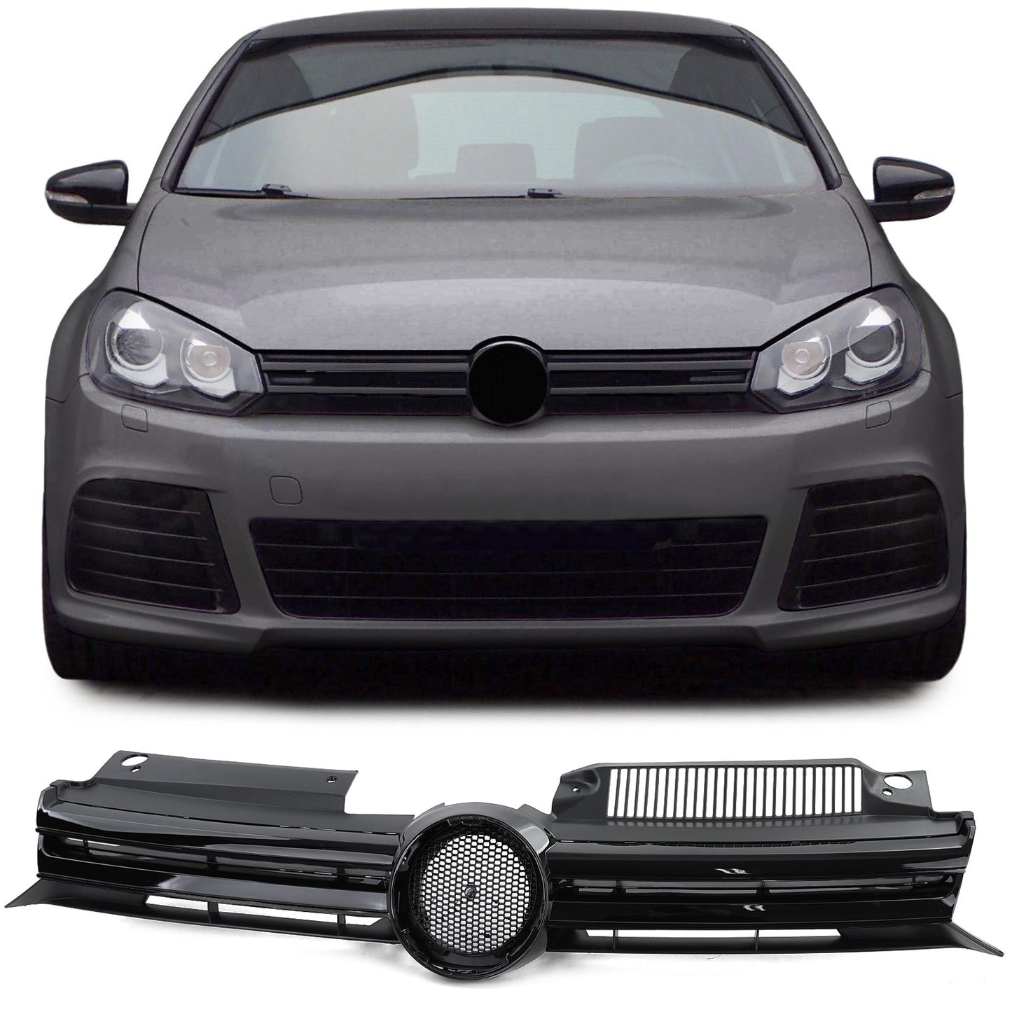 VW Golf 6 Griglia radiatore sportiva nera lucida