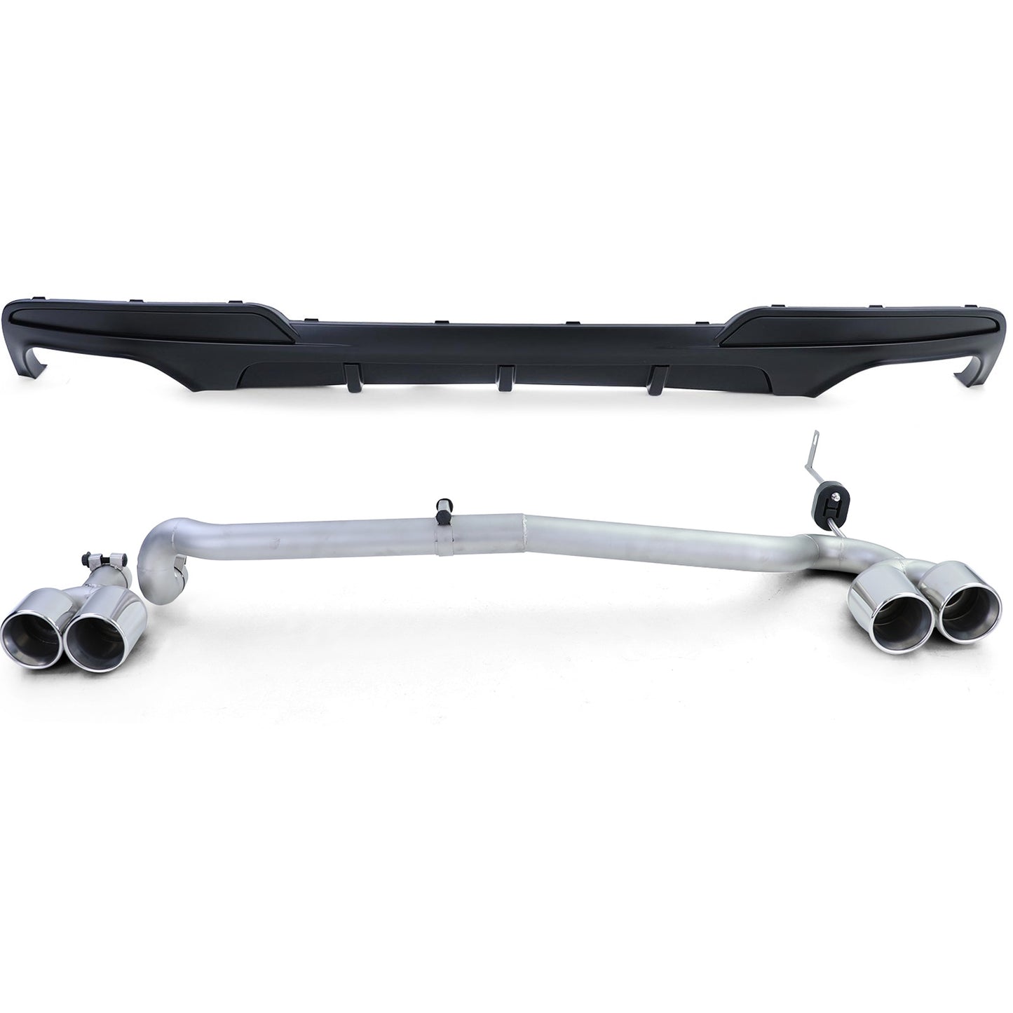 BMW F10 F11 Diffusore posteriore opaco + Marmitte M5