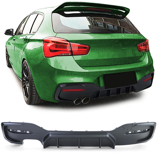 BMW Serie 1 F20 F21 120 125 15-19 Diffusore posteriore performance nero opaco
