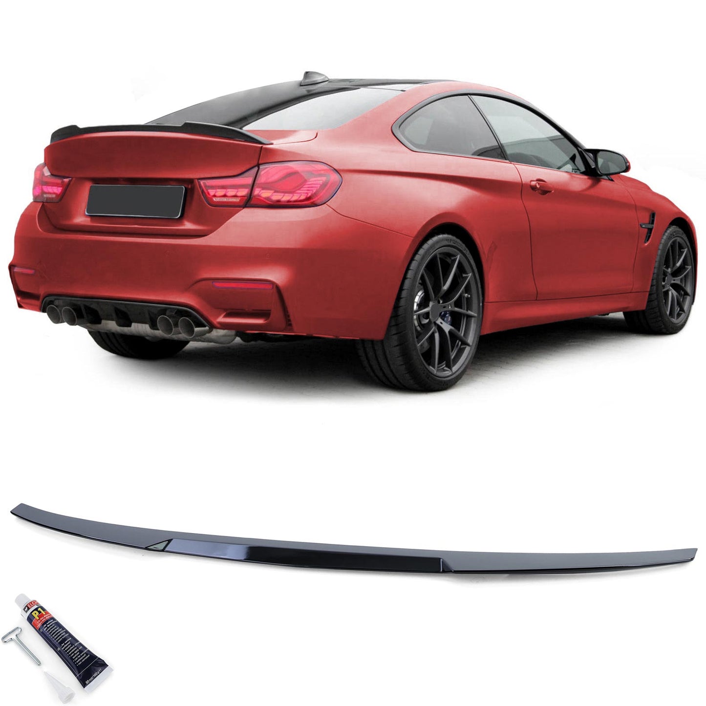 Spoiler posteriore sportivo nero lucido adatto per BMW Serie 4 F32 Coupe 13-21