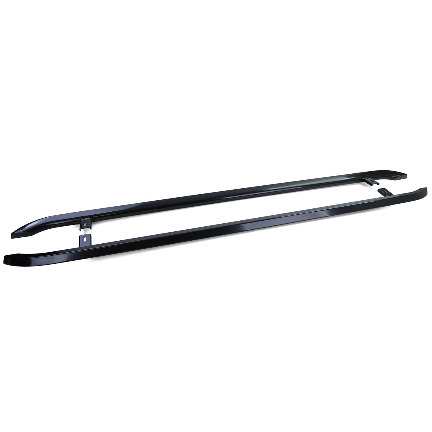 VW T5 T6 T6.1 passo corto Pedane sottoporta in acciaio inox nero lucido