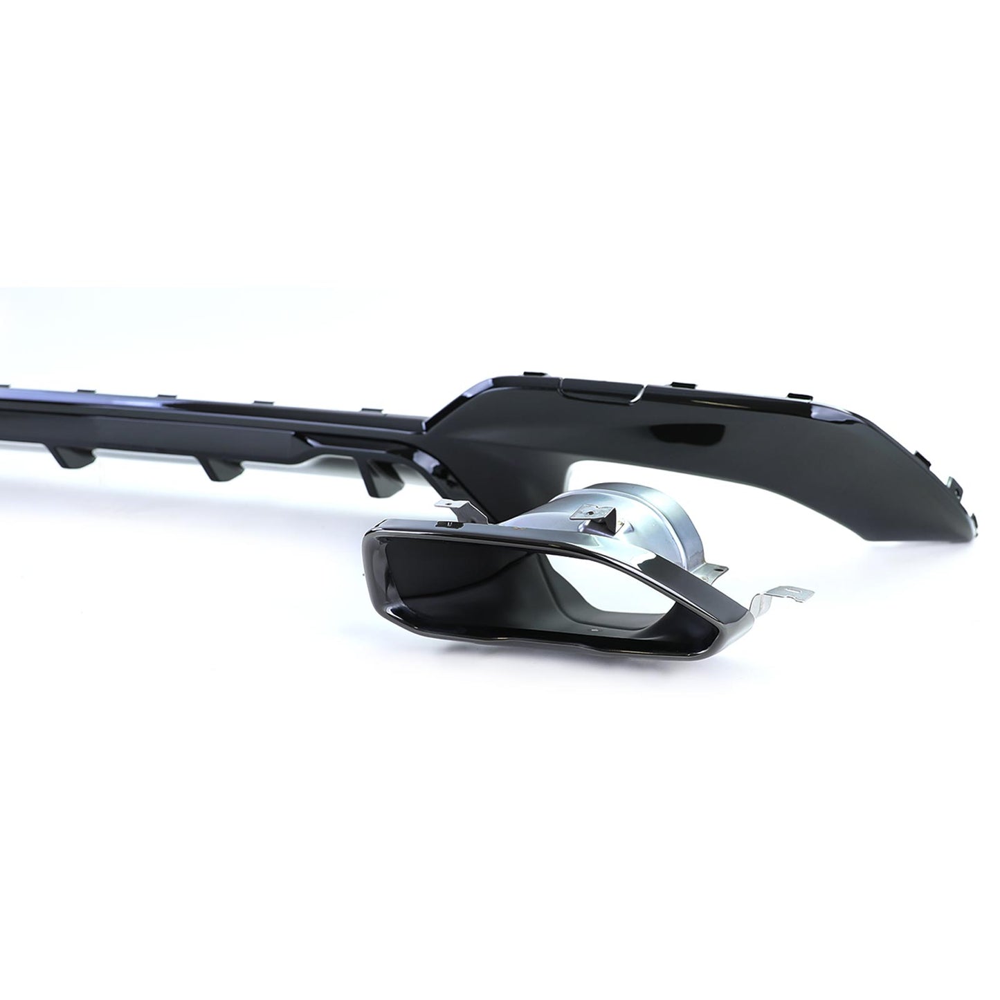 BMW Serie 3 G20 G21 320 330 Diffusore posteriore sportivo lucido + terminali di scarico 340