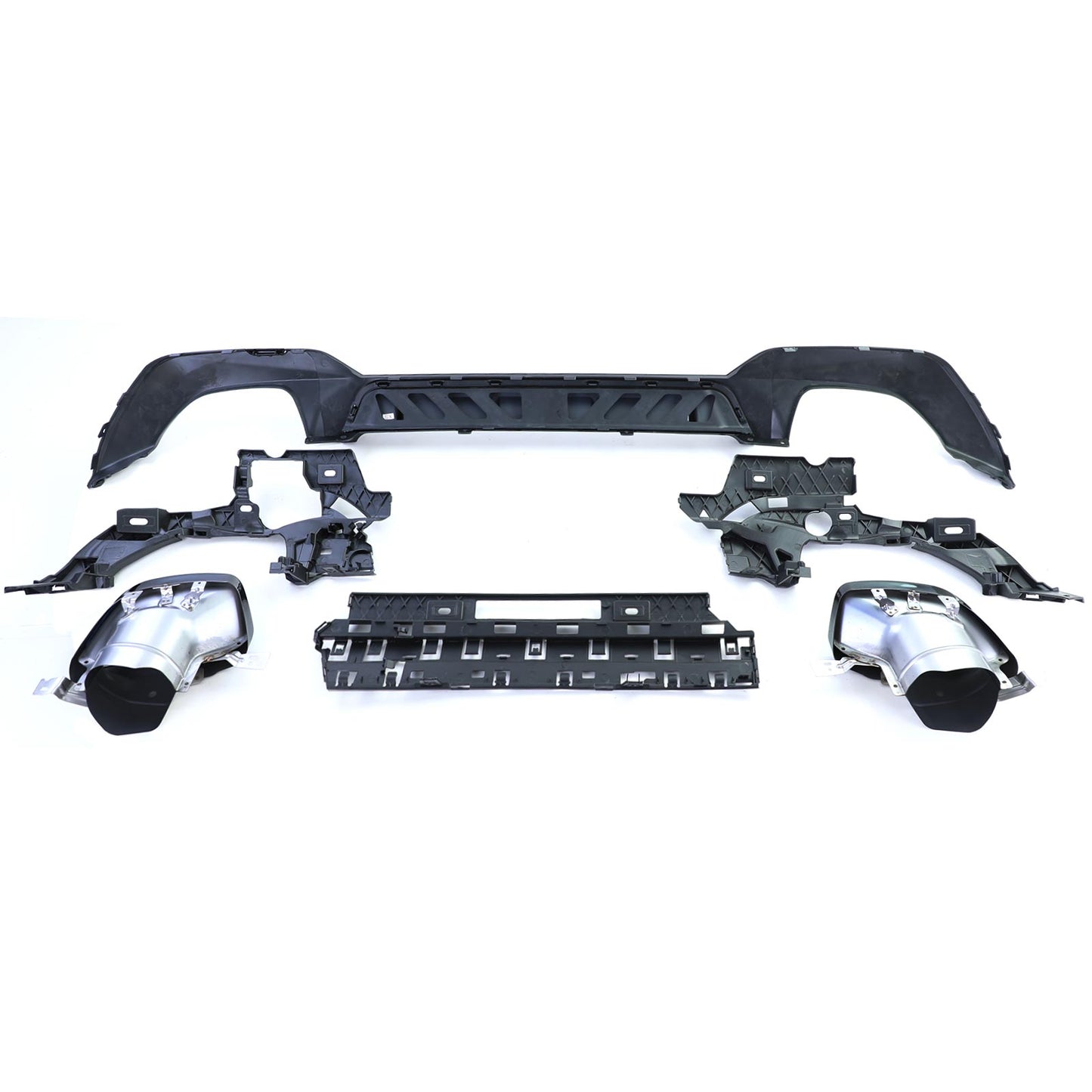 BMW Serie 3 G20 G21 320 330 Diffusore posteriore sportivo lucido + terminali di scarico 340