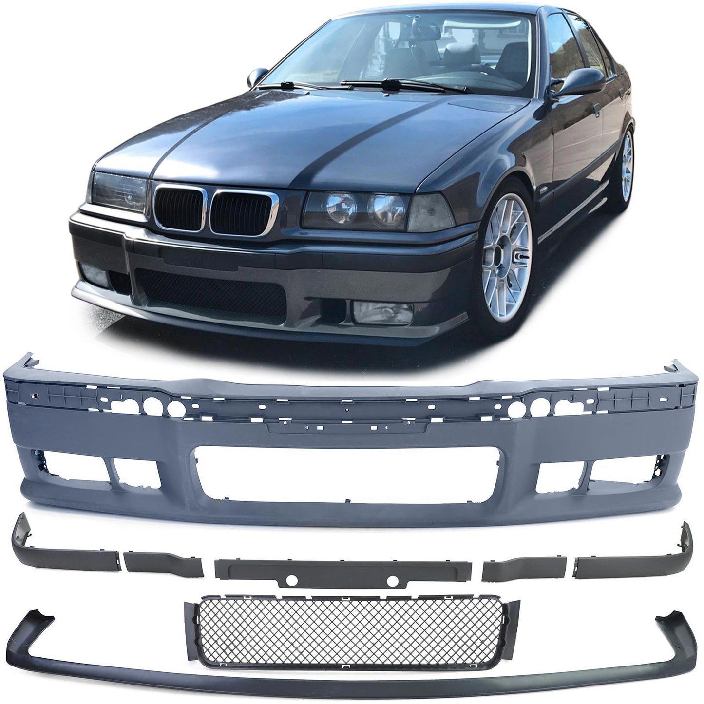 BMW Serie 3 E36 90-99 Paraurti anteriore M3 con Splitter PERFORMANCE
