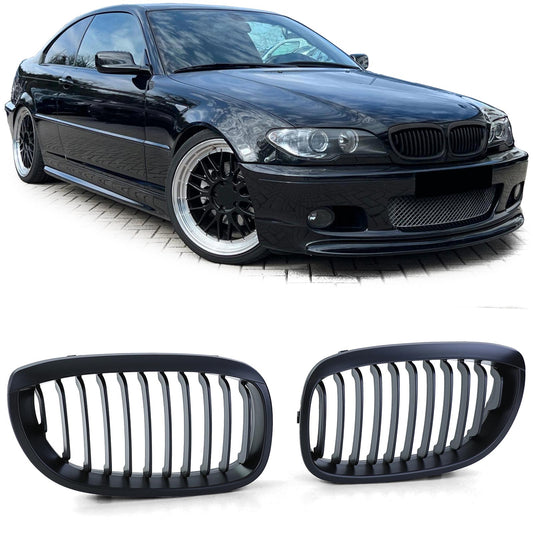 BMW Serie 3 E46 Coupe Cabrio 03-07 Griglia sportiva Performance opaca