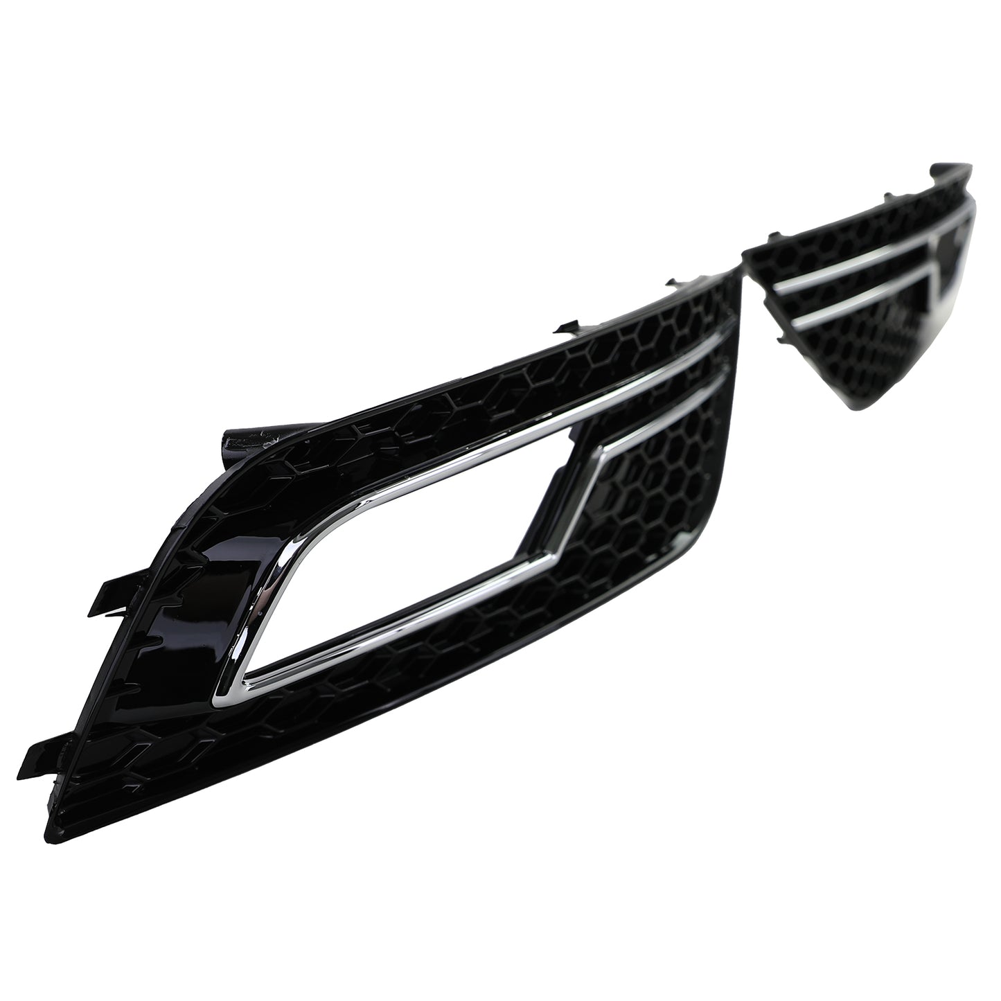 Audi A4 B8 12-15  griglie paraurti a nido d'ape nera e cromata