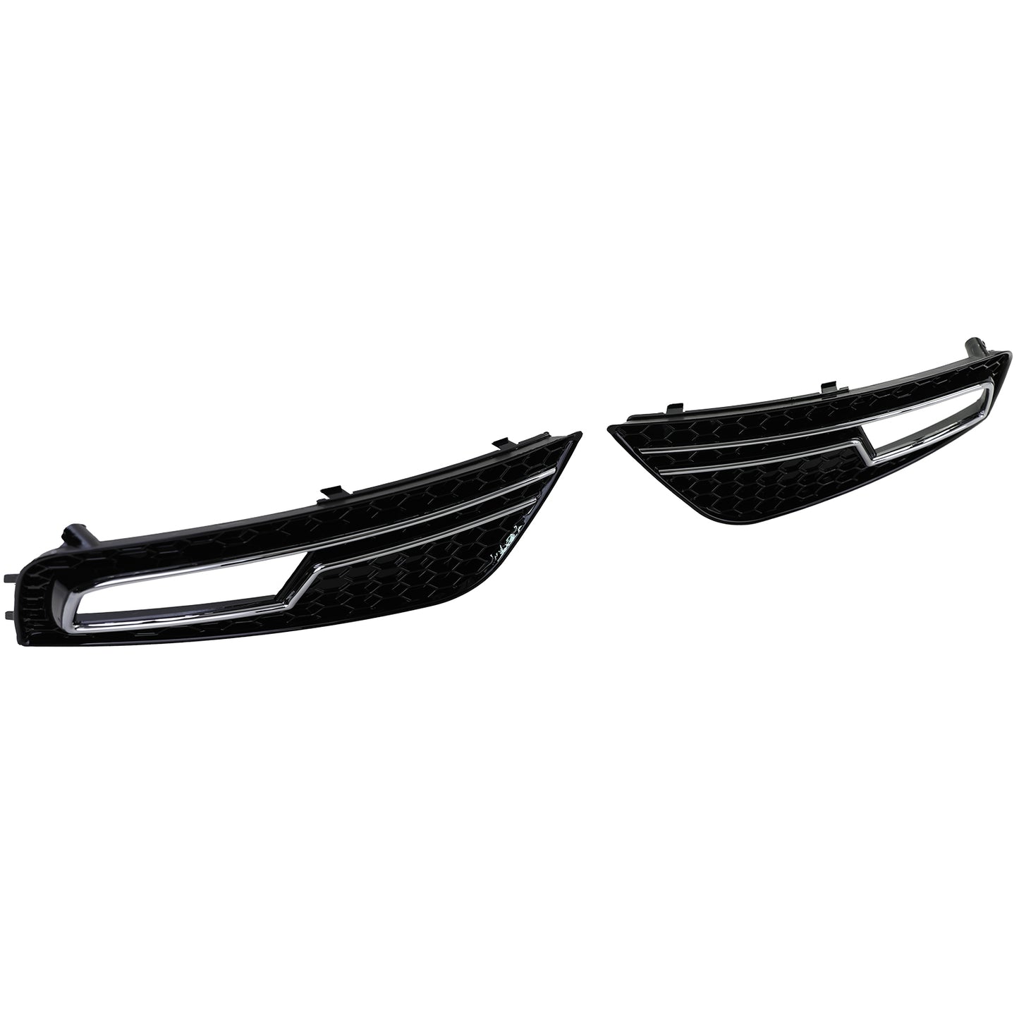 Audi A4 B8 12-15  griglie paraurti a nido d'ape nera e cromata