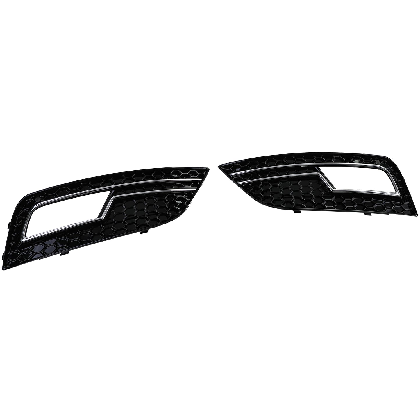 Audi A4 B8 12-15  griglie paraurti a nido d'ape nera e cromata