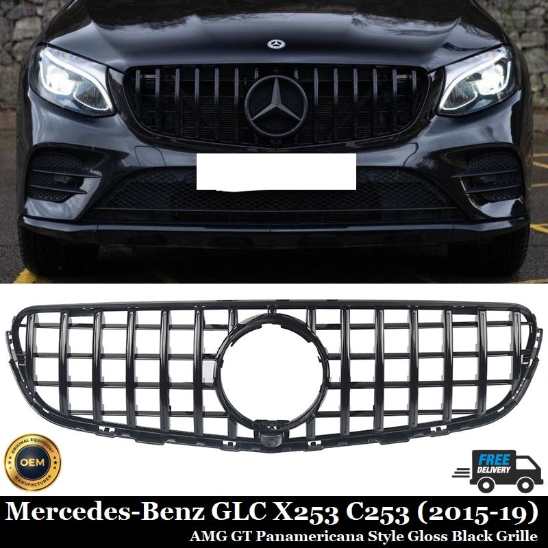 Mercedes GLC X253 C253 2015-2019 GRIGLIA GT Nero Lucido