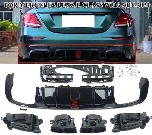 Mercedes Classe E W213 2016-2020 Diffusore Posteriore Brabus + Terminali Brabus