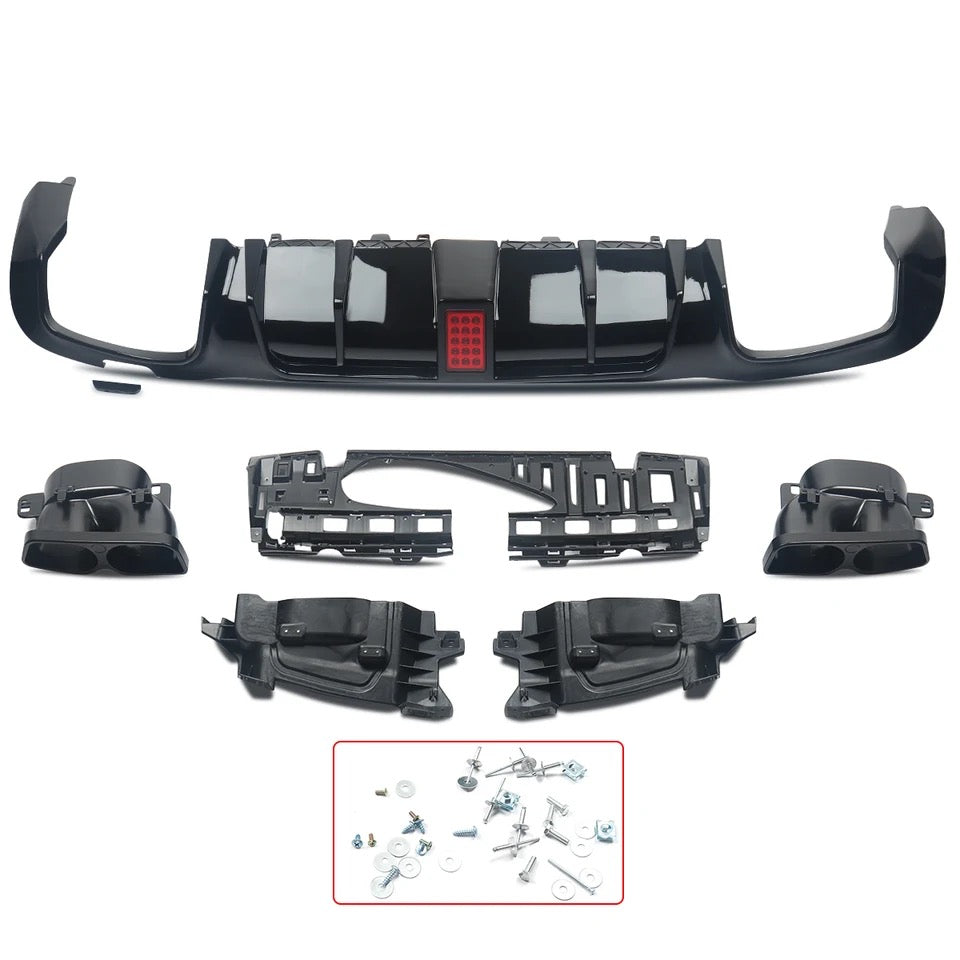 Mercedes Classe E W213 2016-2020 Diffusore Posteriore Brabus + Terminali Brabus