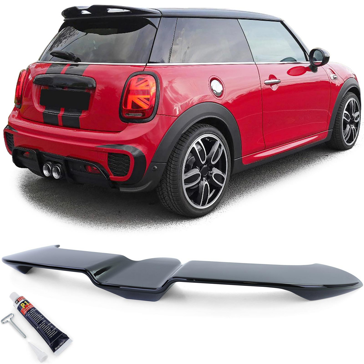 Mini F55 F56 dal 13 Spoiler posteriore tetto nero lucido