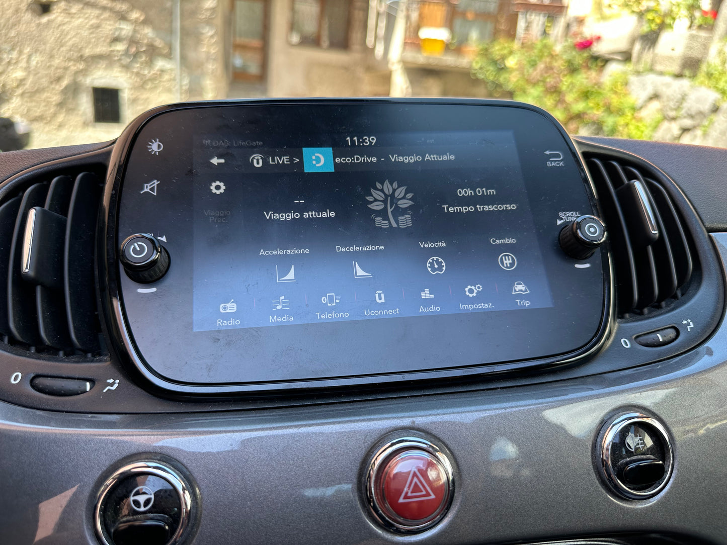 Fiat 500 Navigatore Uconnect 7” Originale Fiat Touch + Cornice